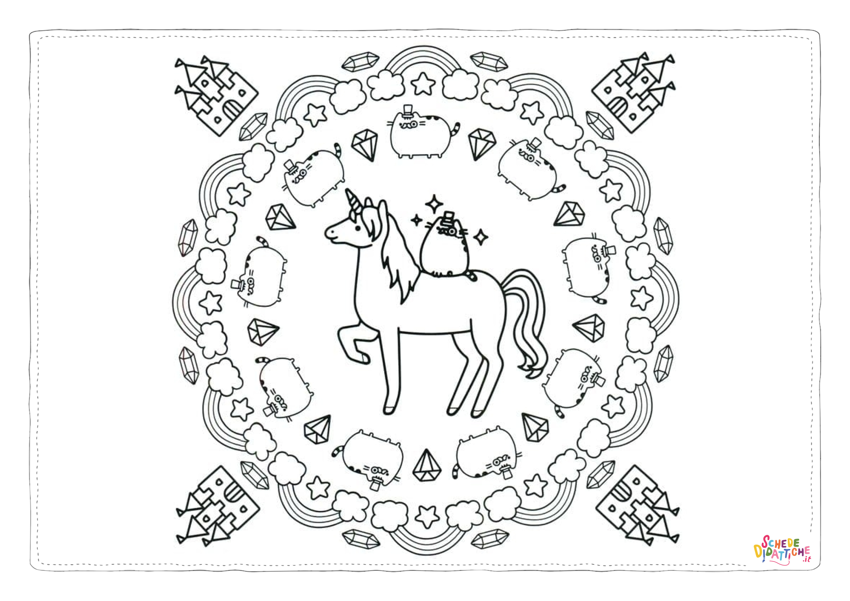 Disegno "Disegno di mandala da stampare e colorare 1017" Disegno di mandala da stampare e colorare 1017
