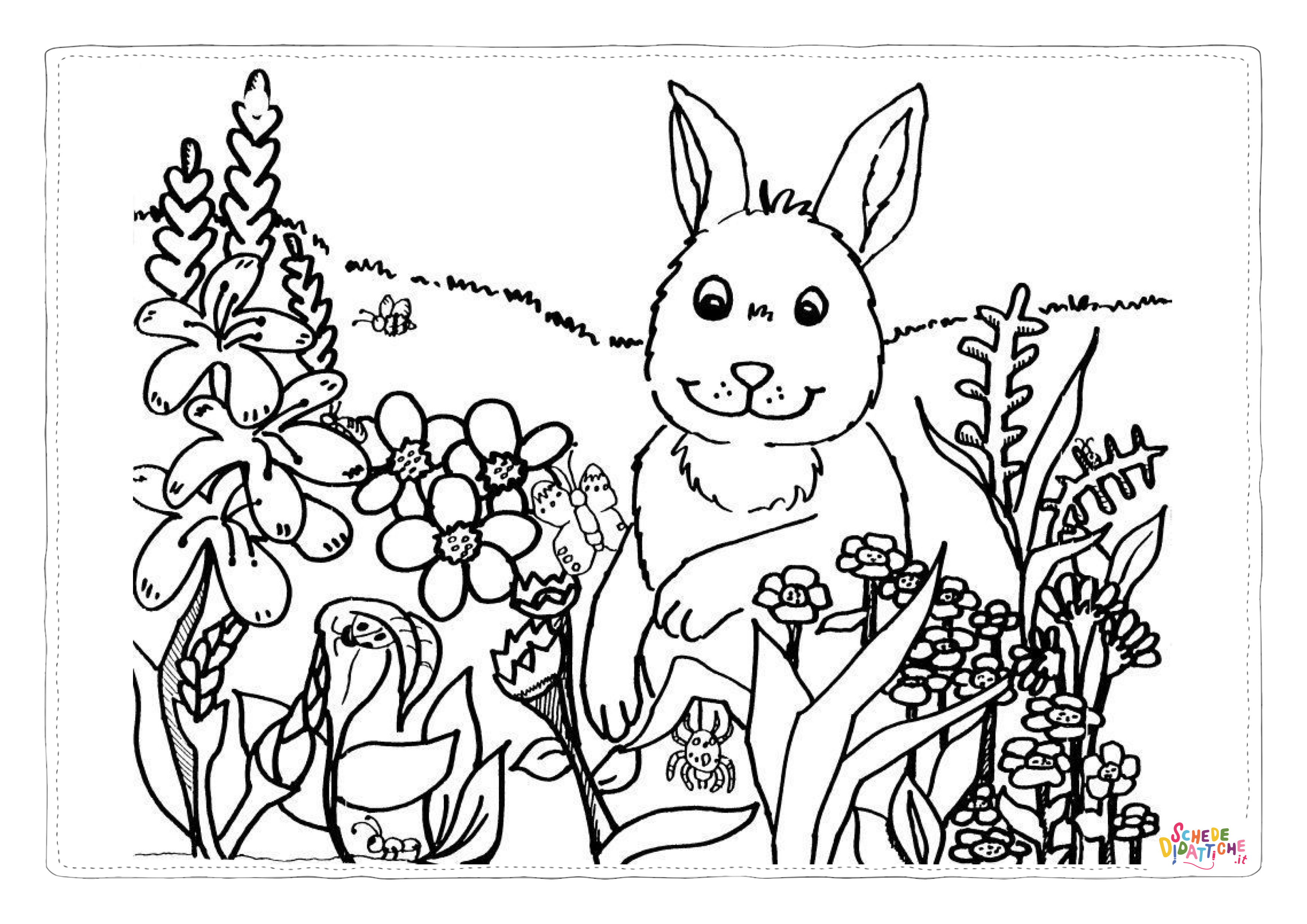 Disegno "Disegno di coniglio da stampare e colorare 21" Disegno di coniglio da stampare e colorare 21