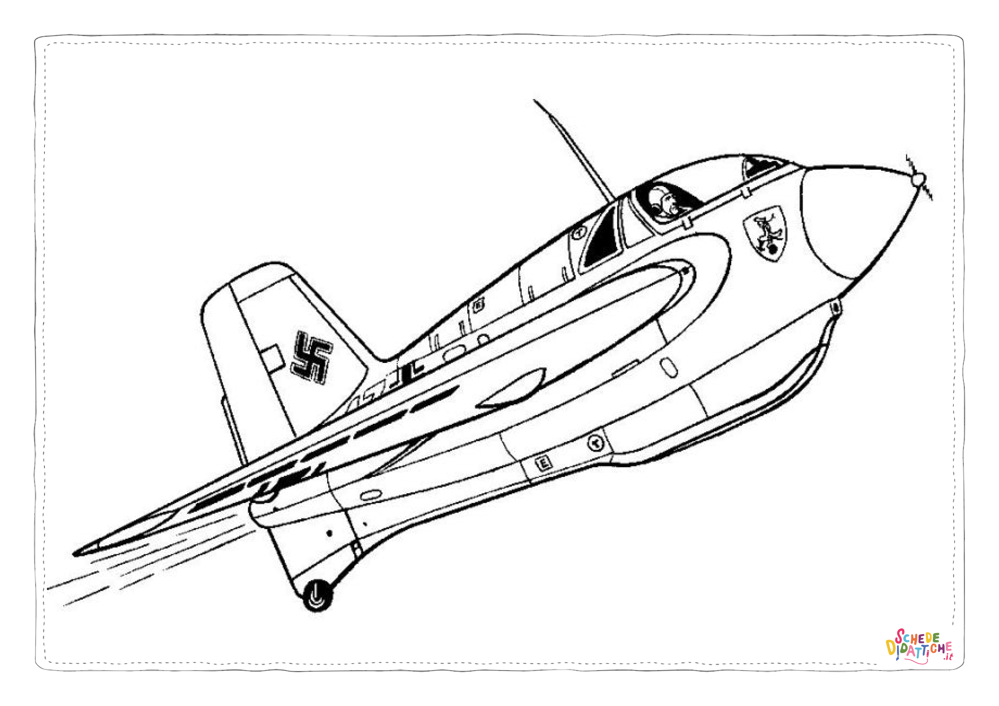 Disegno "Disegno di aereo militare da stampare e colorare 54" Disegno di aereo militare da stampare e colorare 54