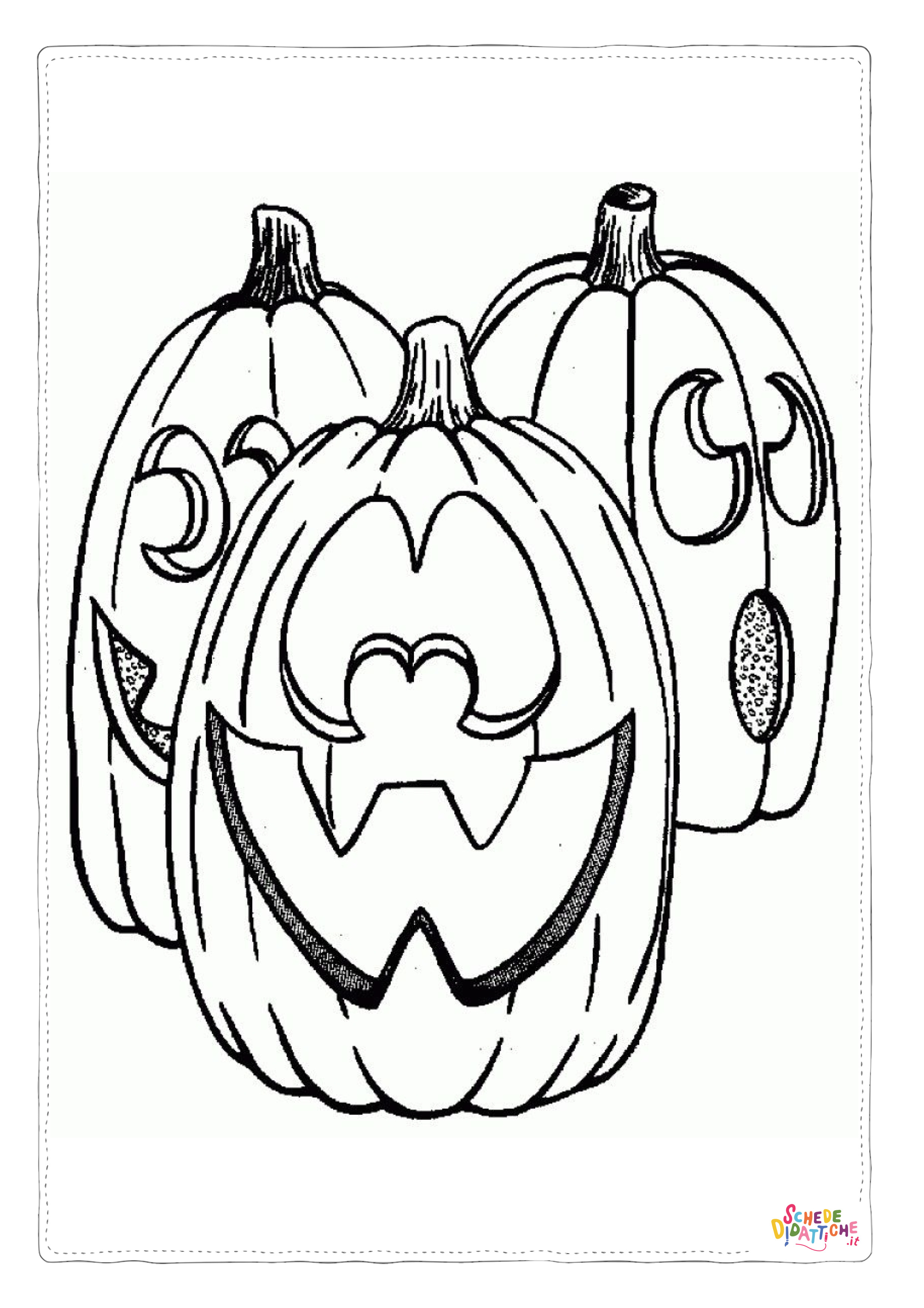 Disegno "Disegno di zucca di Halloween da stampare e colorare 157" Disegno di zucca di Halloween da stampare e colorare 157