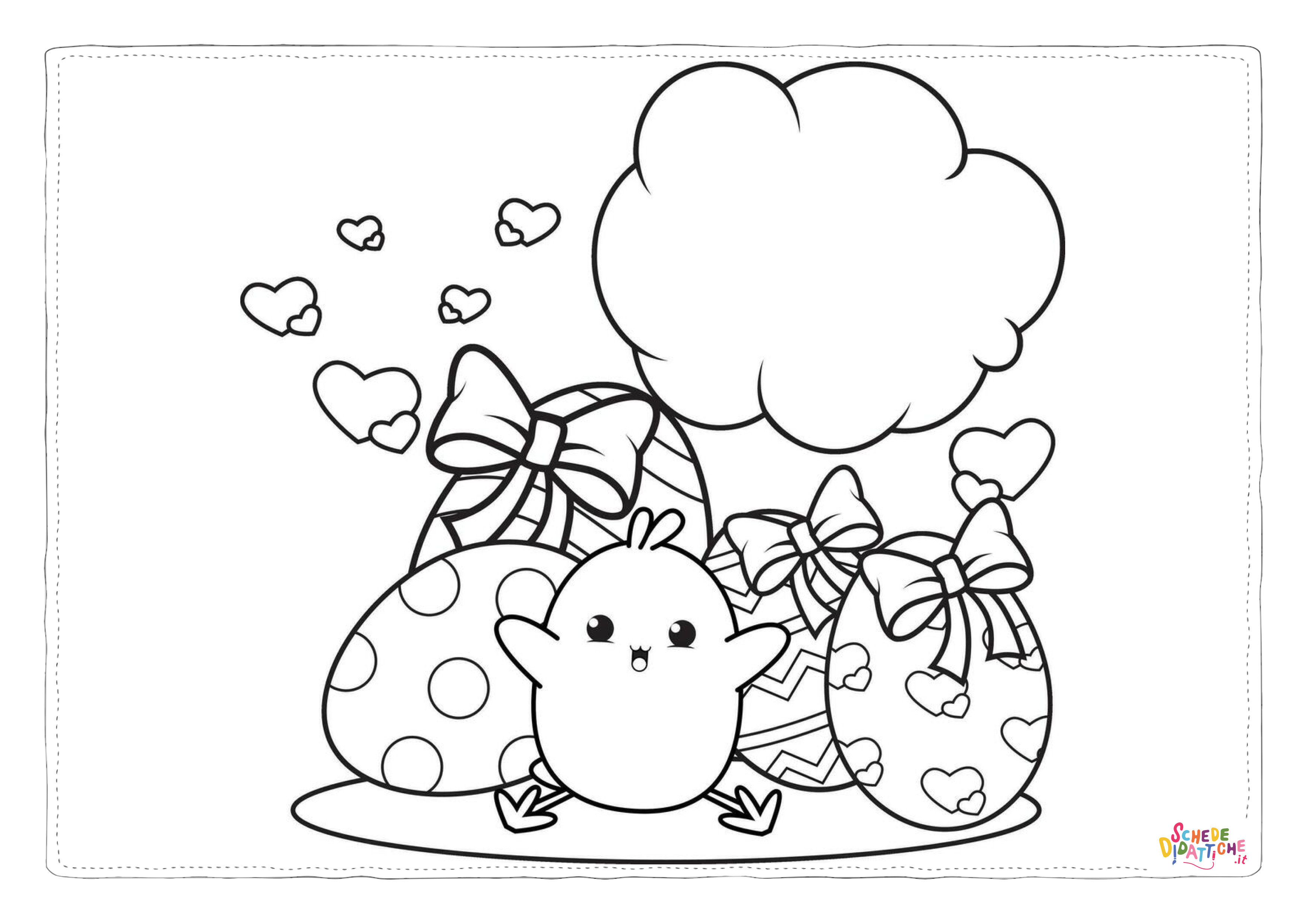 Disegno "coloring-page-happy-easter-with-cute-baby-chick-vector (2)" coloring-page-happy-easter-with-cute-baby-chick-vector (2)