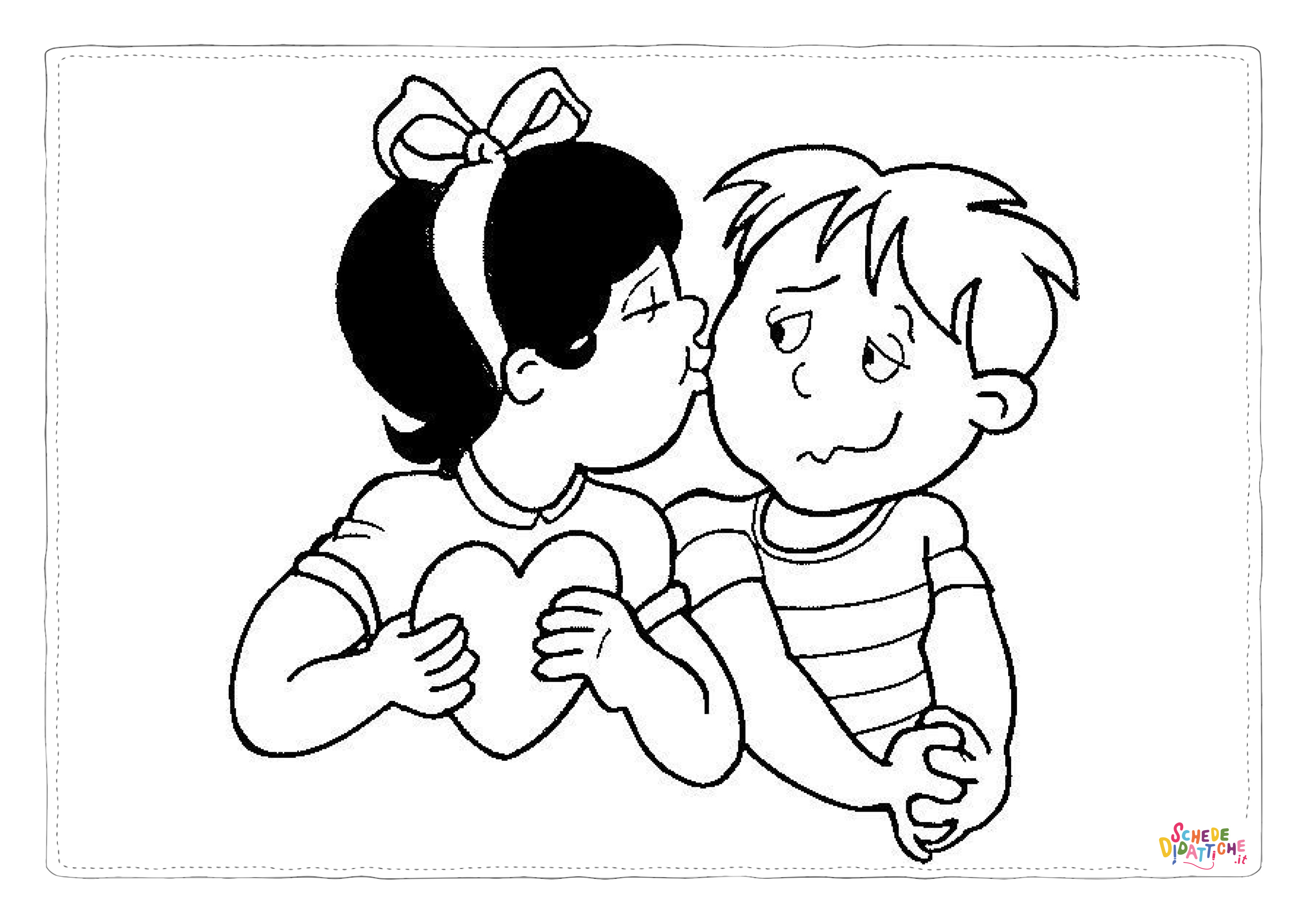 Disegno "Disegno di San Valentino da stampare e colorare 104" Disegno di San Valentino da stampare e colorare 104