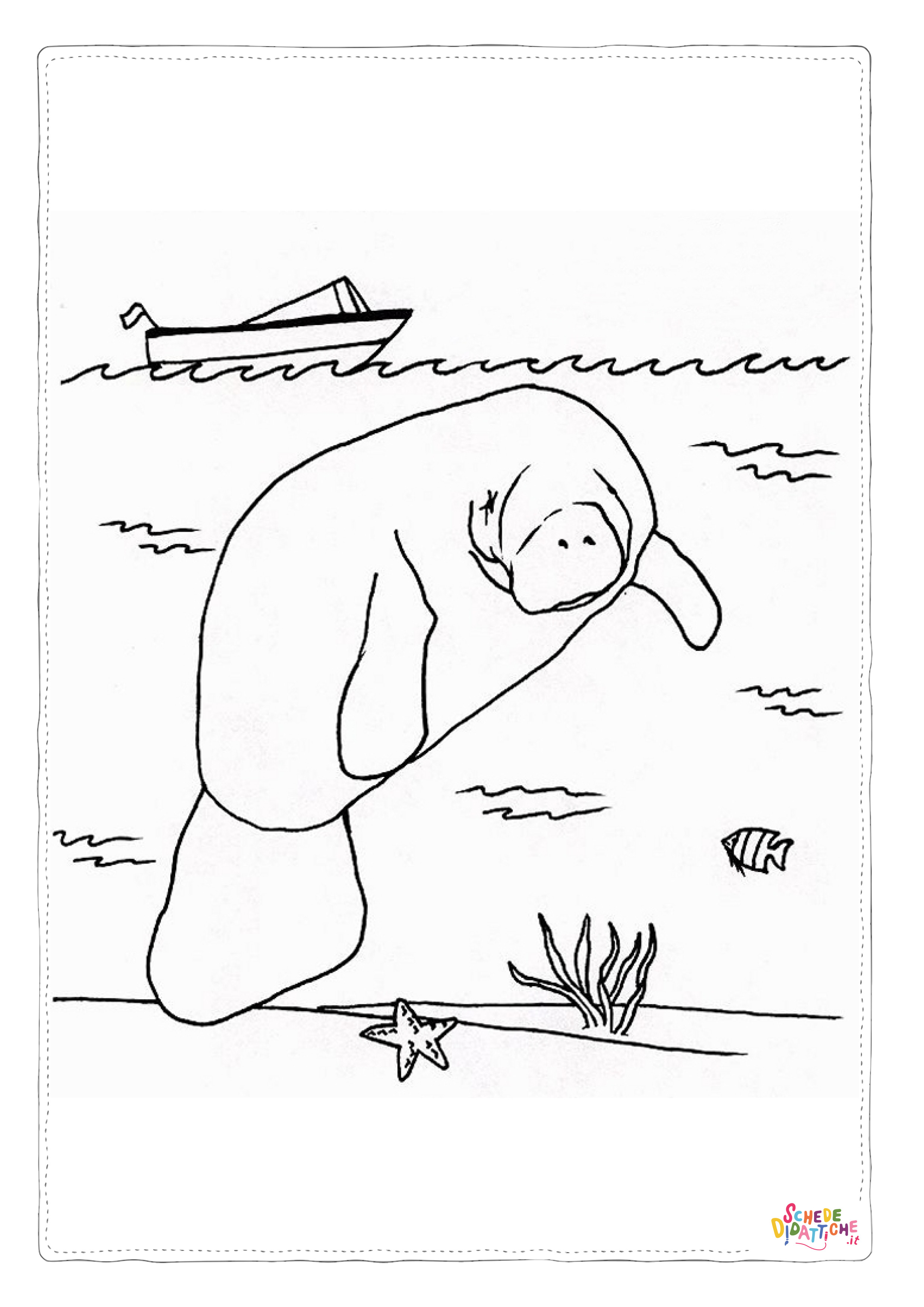 Disegno "Disegno di foca da stampare e colorare 4" Disegno di foca da stampare e colorare 4