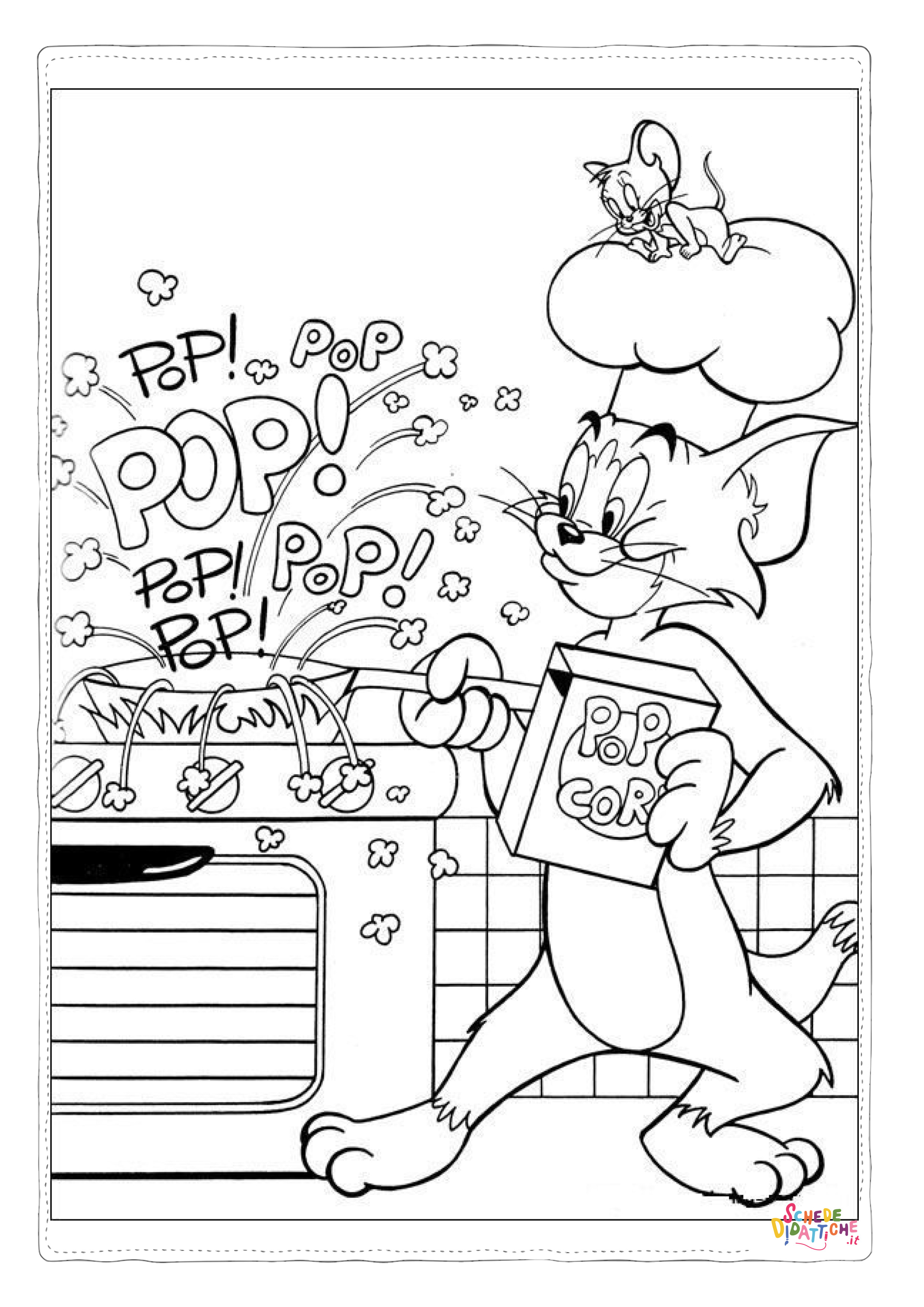 Disegno "Disegno di Tom e Jerry da stampare e colorare 85" Disegno di Tom e Jerry da stampare e colorare 85