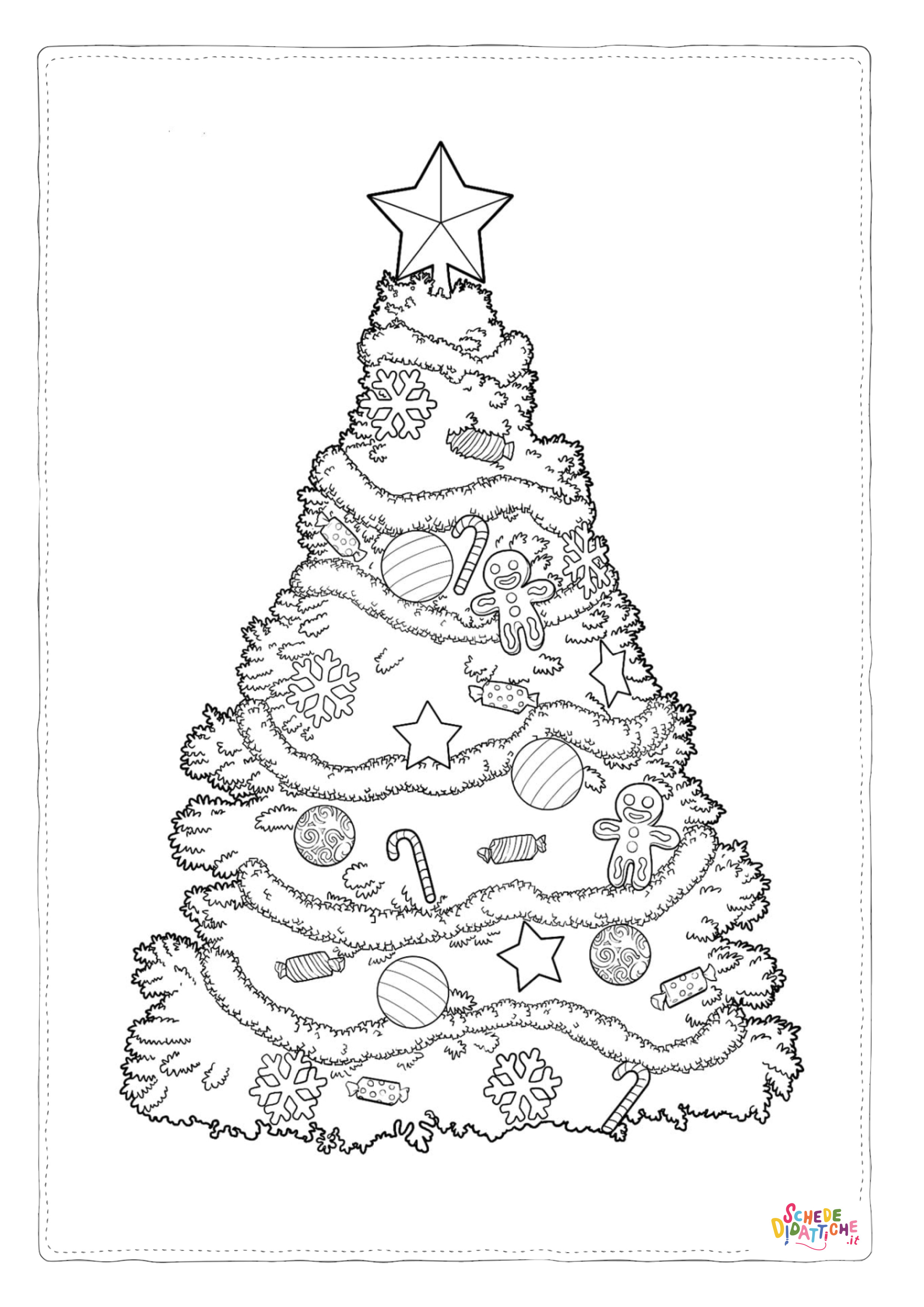Disegno di albero di Natale da stampare e colorare 121