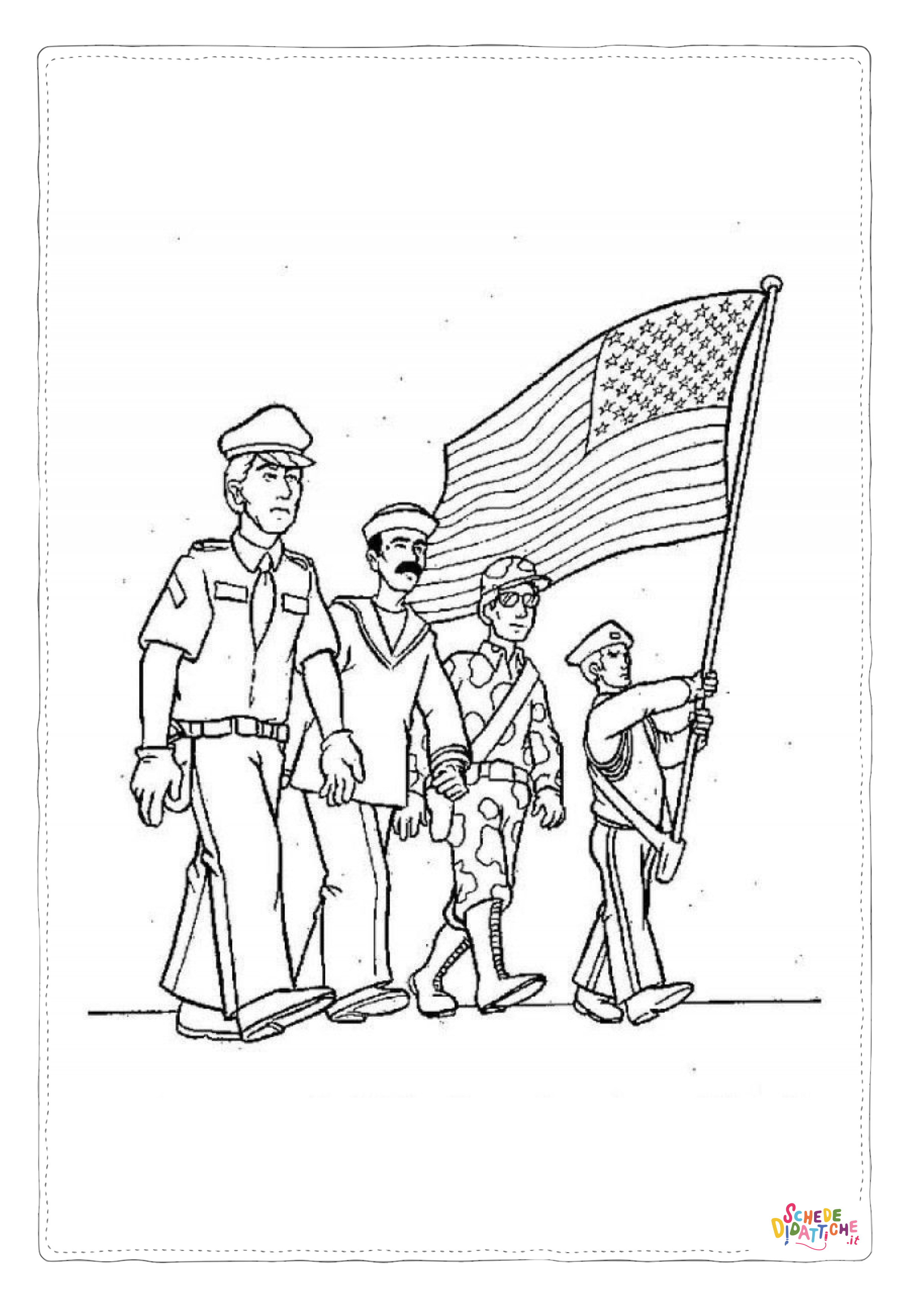 Disegno "Disegno di soldato da stampare e colorare 64" Disegno di soldato da stampare e colorare 64
