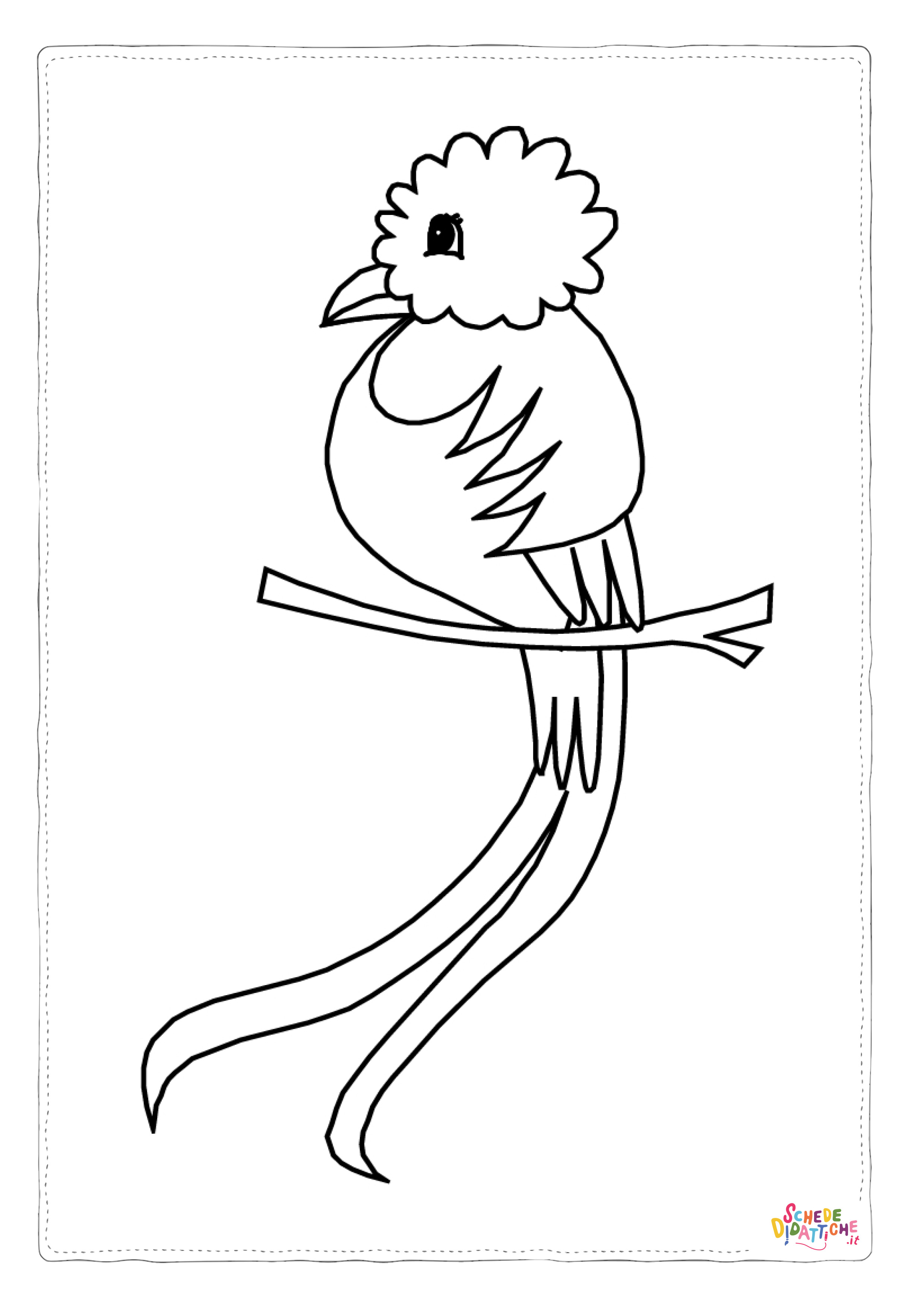 Disegno "Disegno di pappagallo da stampare e colorare 9" Disegno di pappagallo da stampare e colorare 9