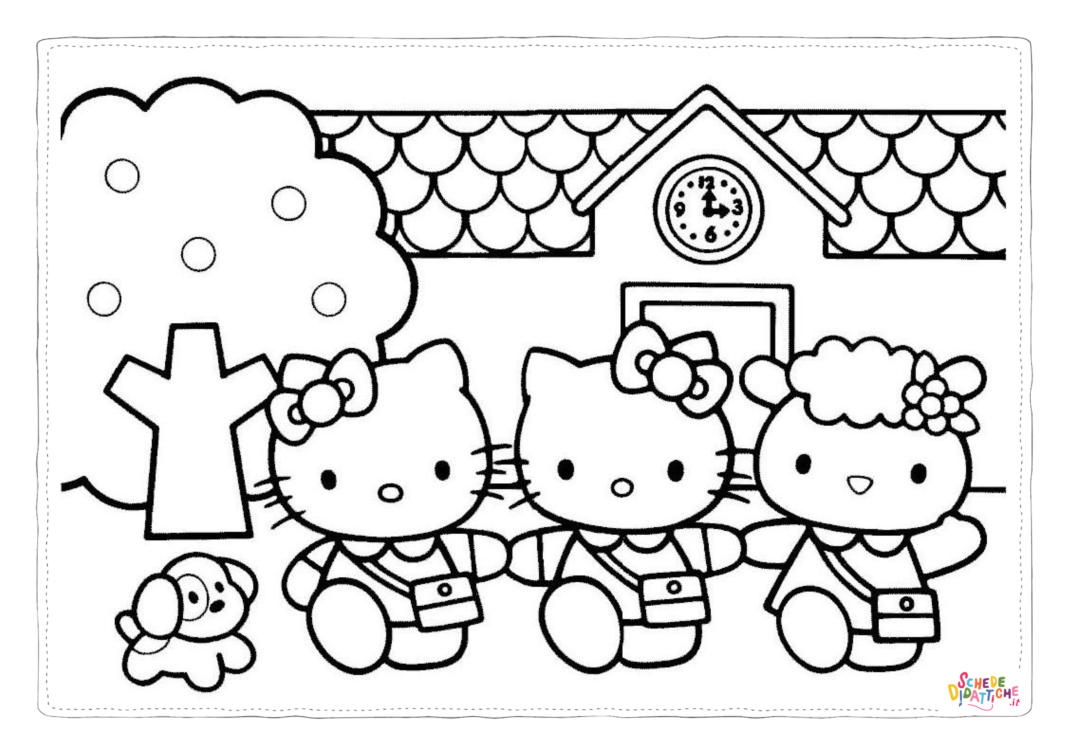Disegno "Disegno di Hello Kitty da stampare e colorare 227" Disegno di Hello Kitty da stampare e colorare 227