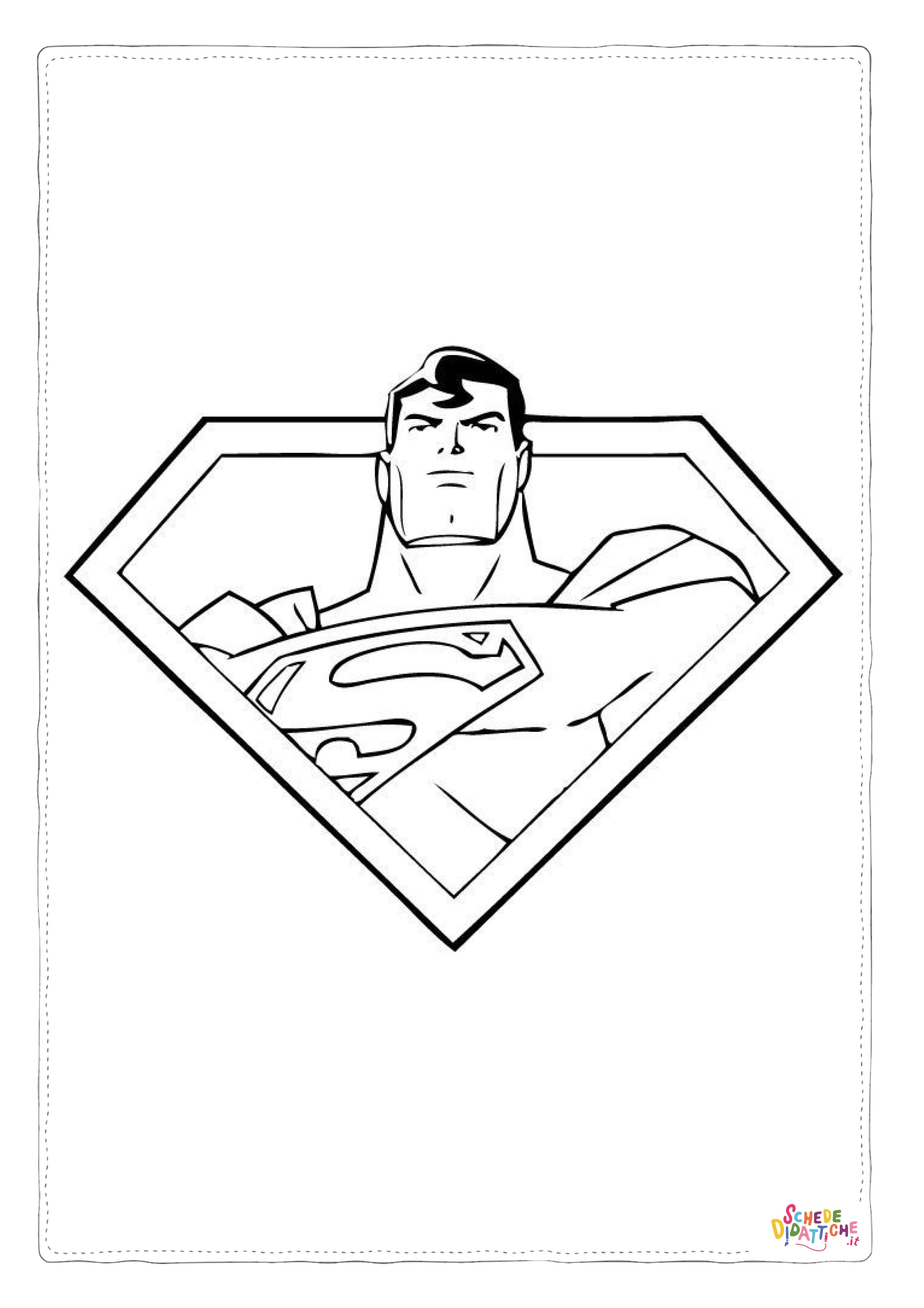 Disegno "Disegno di Superman da stampare e colorare 64" Disegno di Superman da stampare e colorare 64