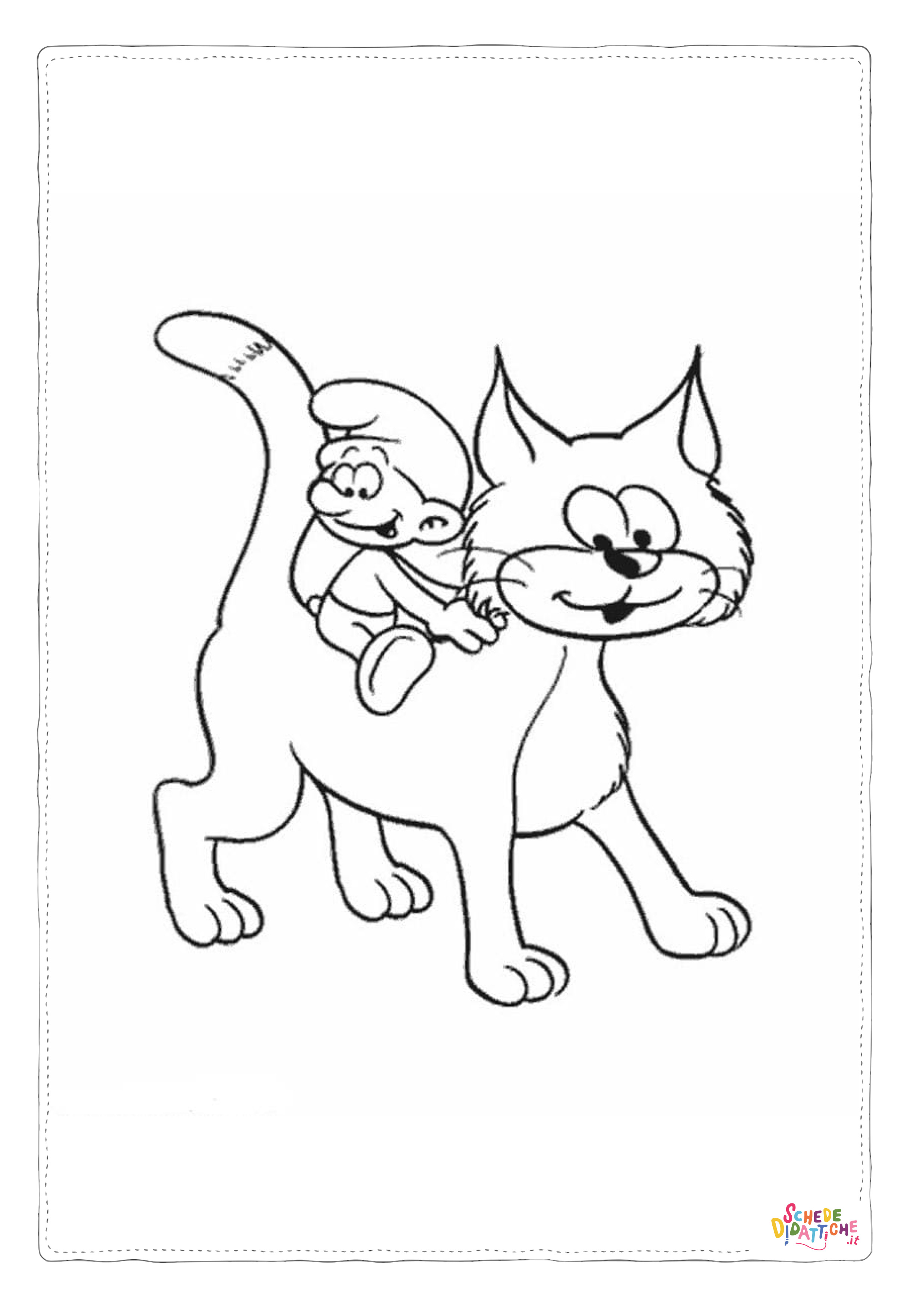 Disegno "Disegno di Puffi da stampare e colorare 121" Disegno di Puffi da stampare e colorare 121