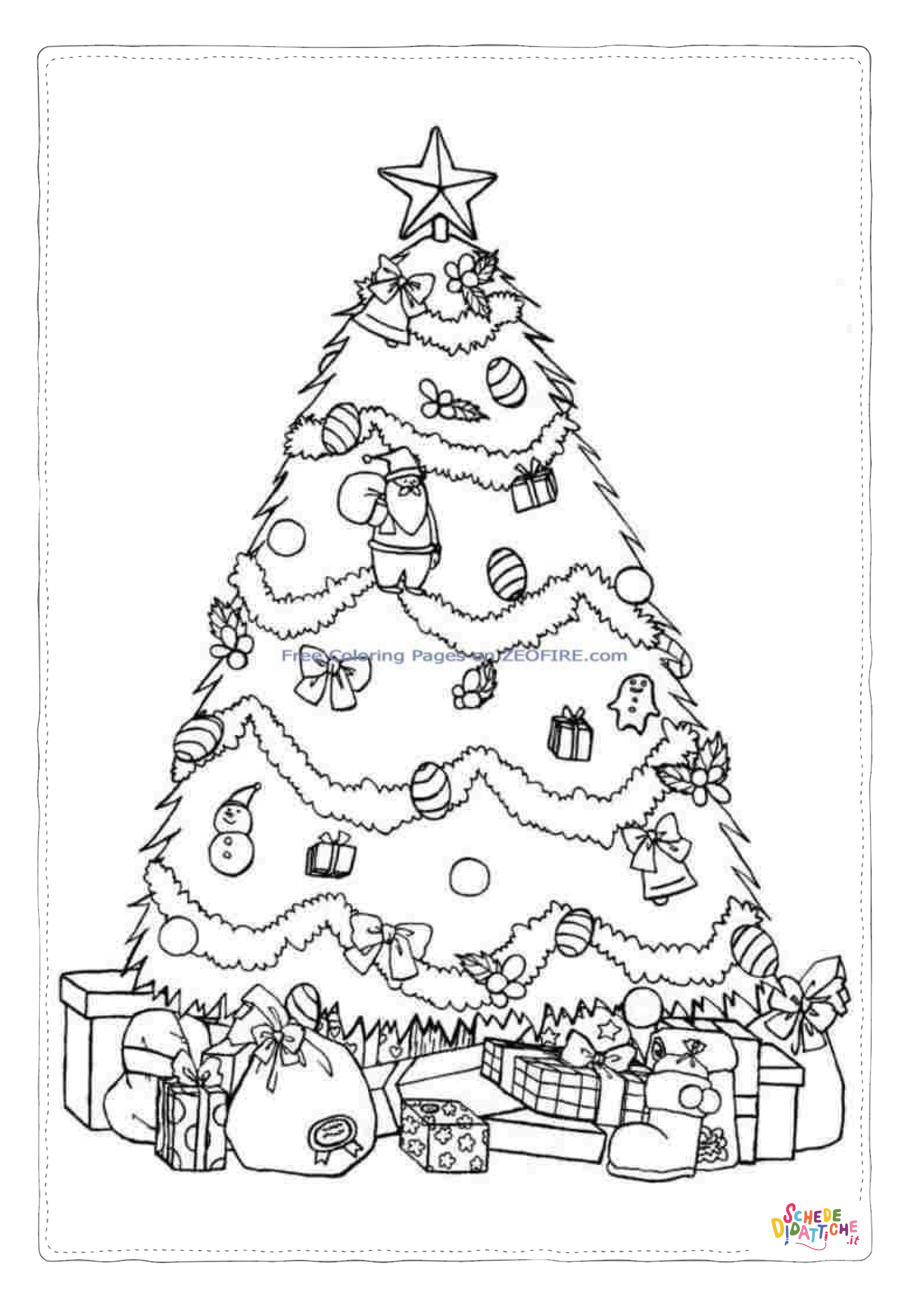 Disegno "Disegno di albero di Natale da stampare e colorare 244" Disegno di albero di Natale da stampare e colorare 244