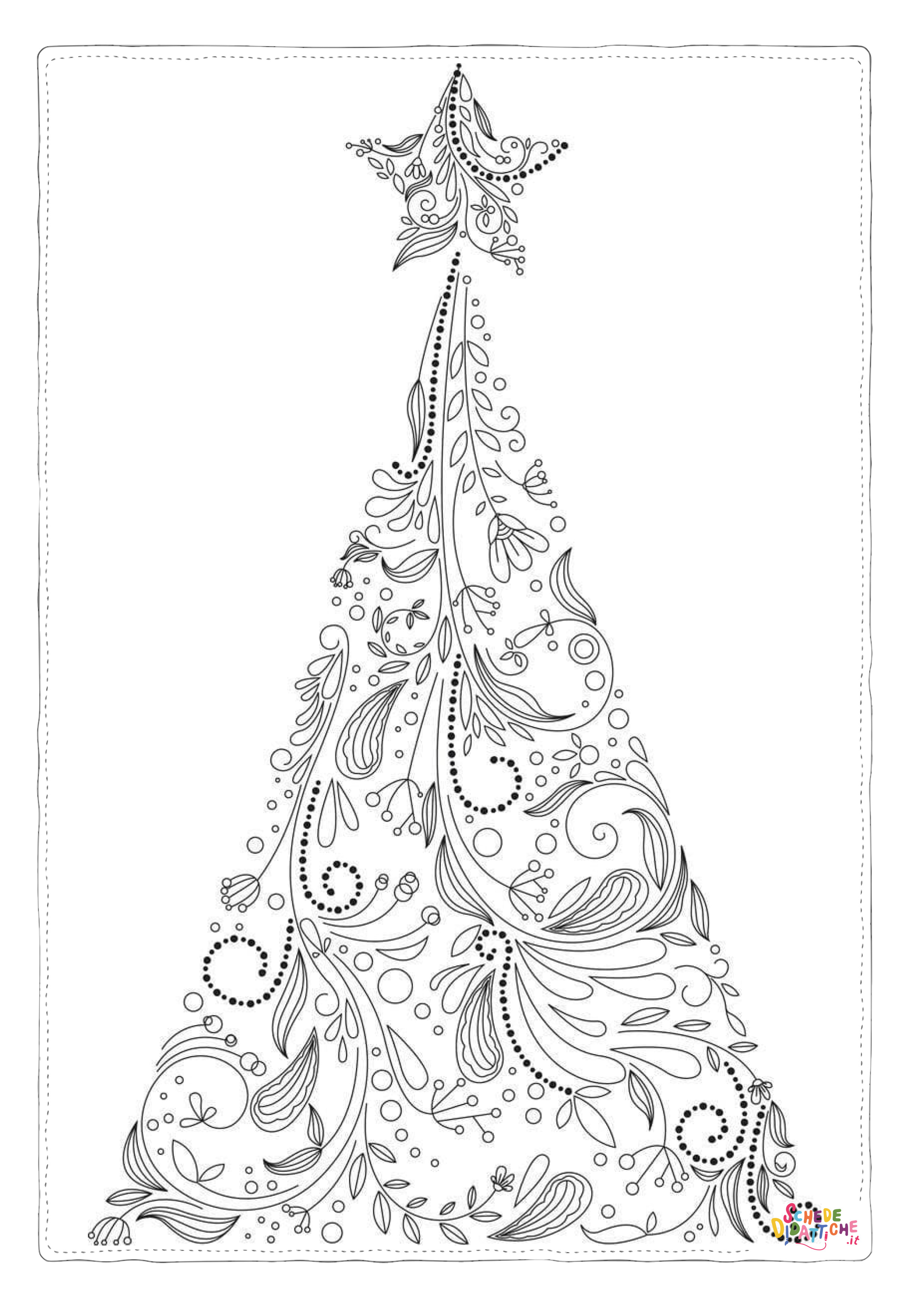 Disegno "Disegno di albero di Natale da stampare e colorare 140" Disegno di albero di Natale da stampare e colorare 140