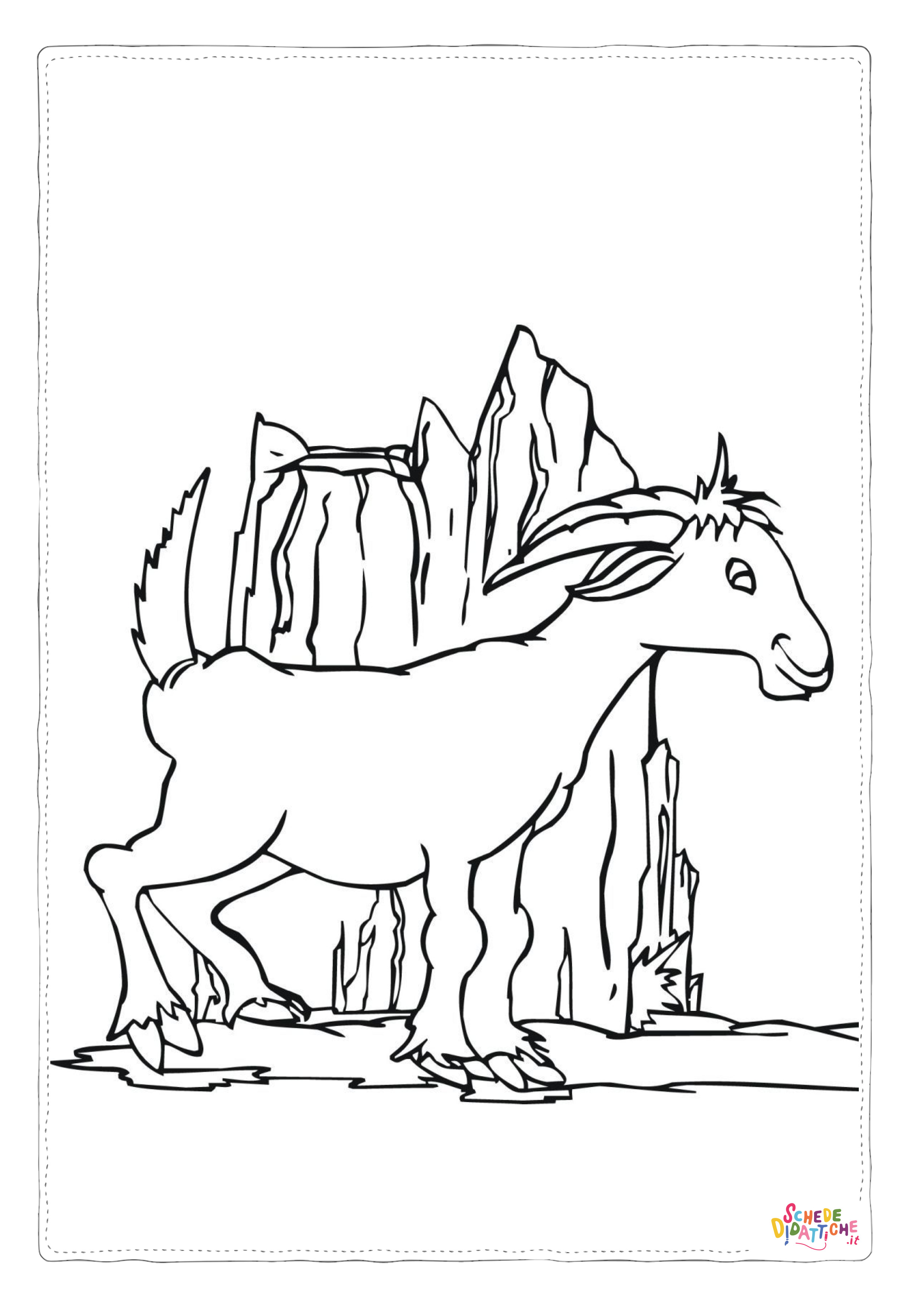 Disegno "Disegno di capra da stampare e colorare 27" Disegno di capra da stampare e colorare 27
