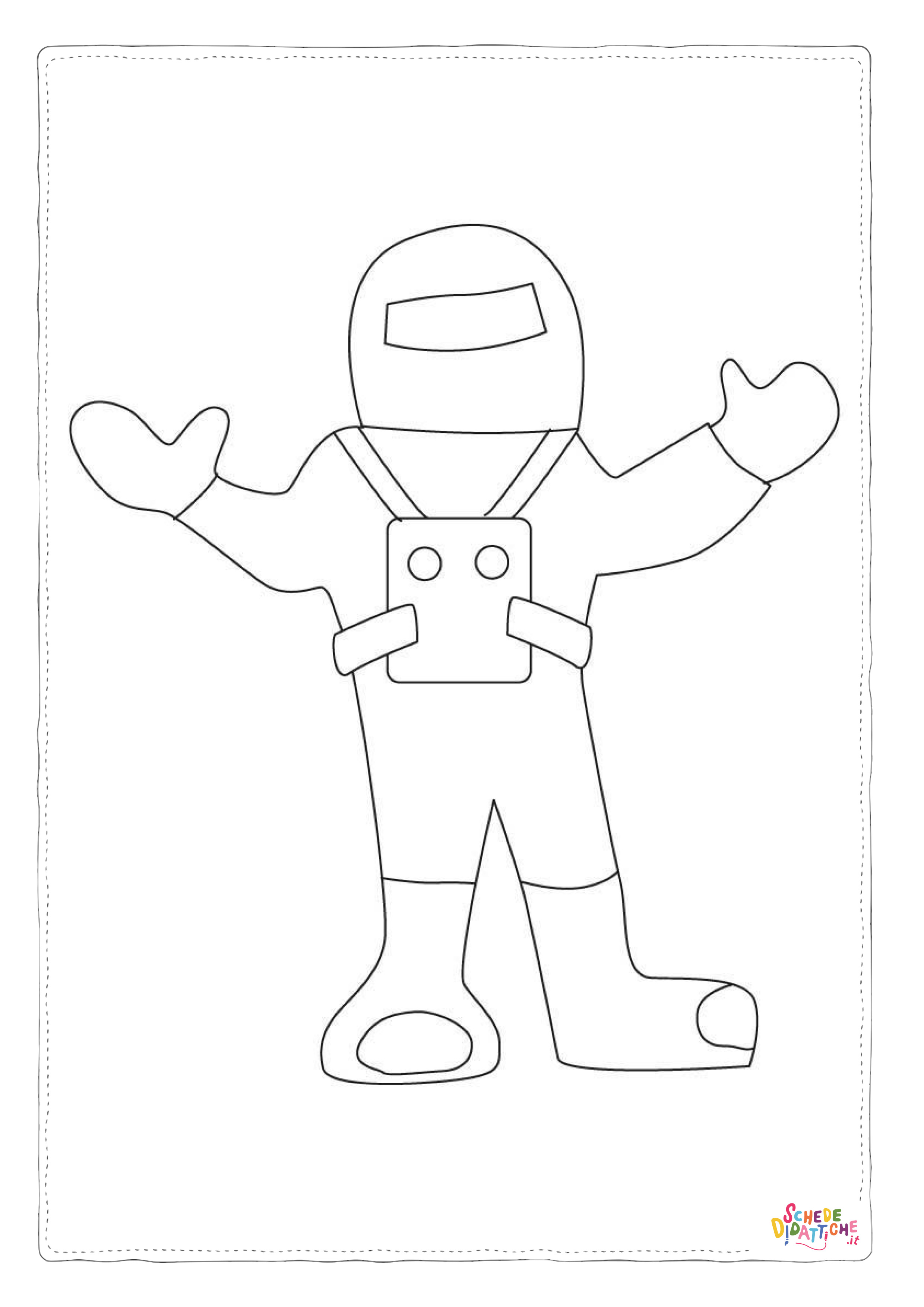 Disegno "Disegno di astronauta da stampare e colorare 20" Disegno di astronauta da stampare e colorare 20