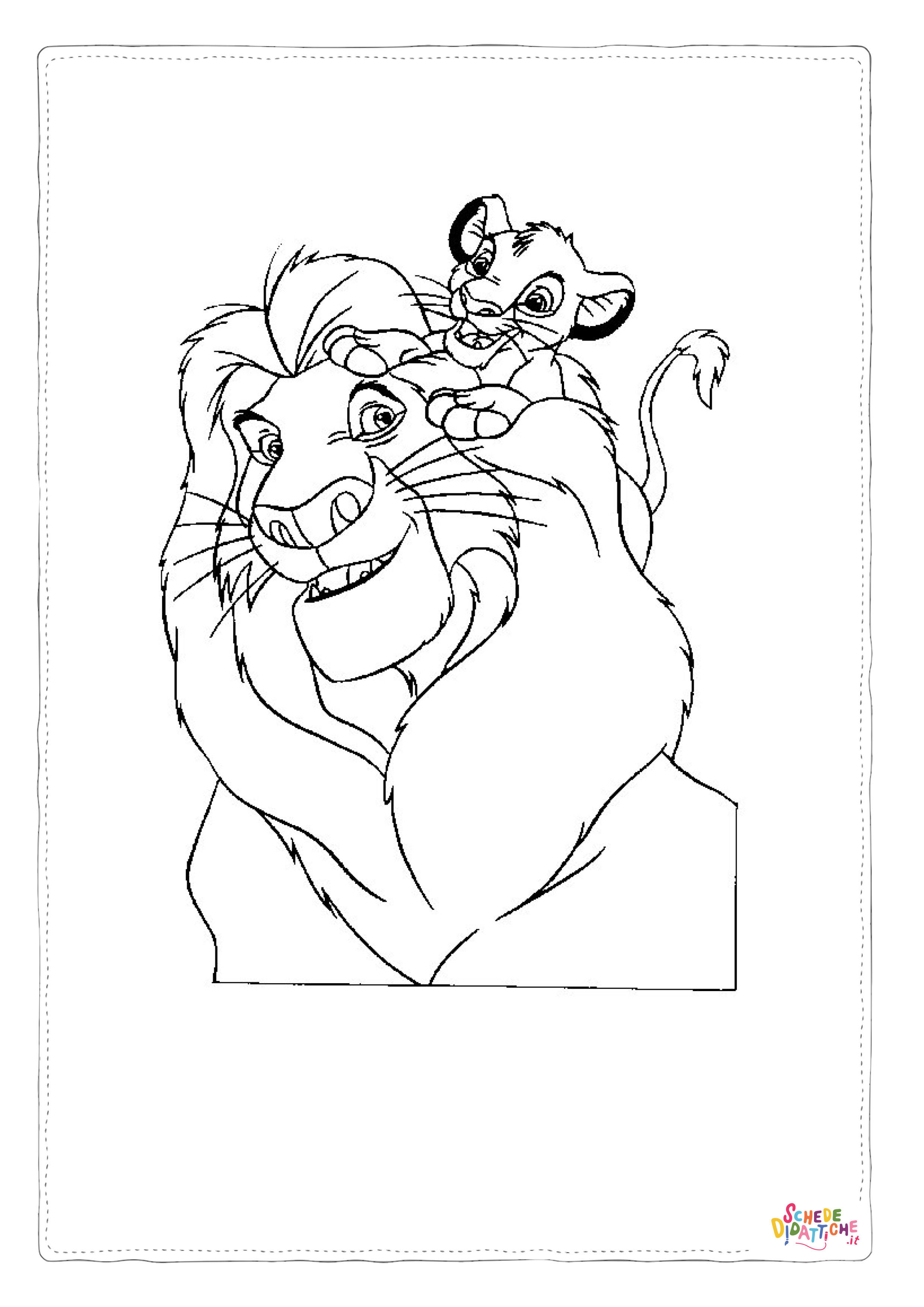 Disegno "Disegno di Re Leone da stampare e colorare 146" Disegno di Re Leone da stampare e colorare 146