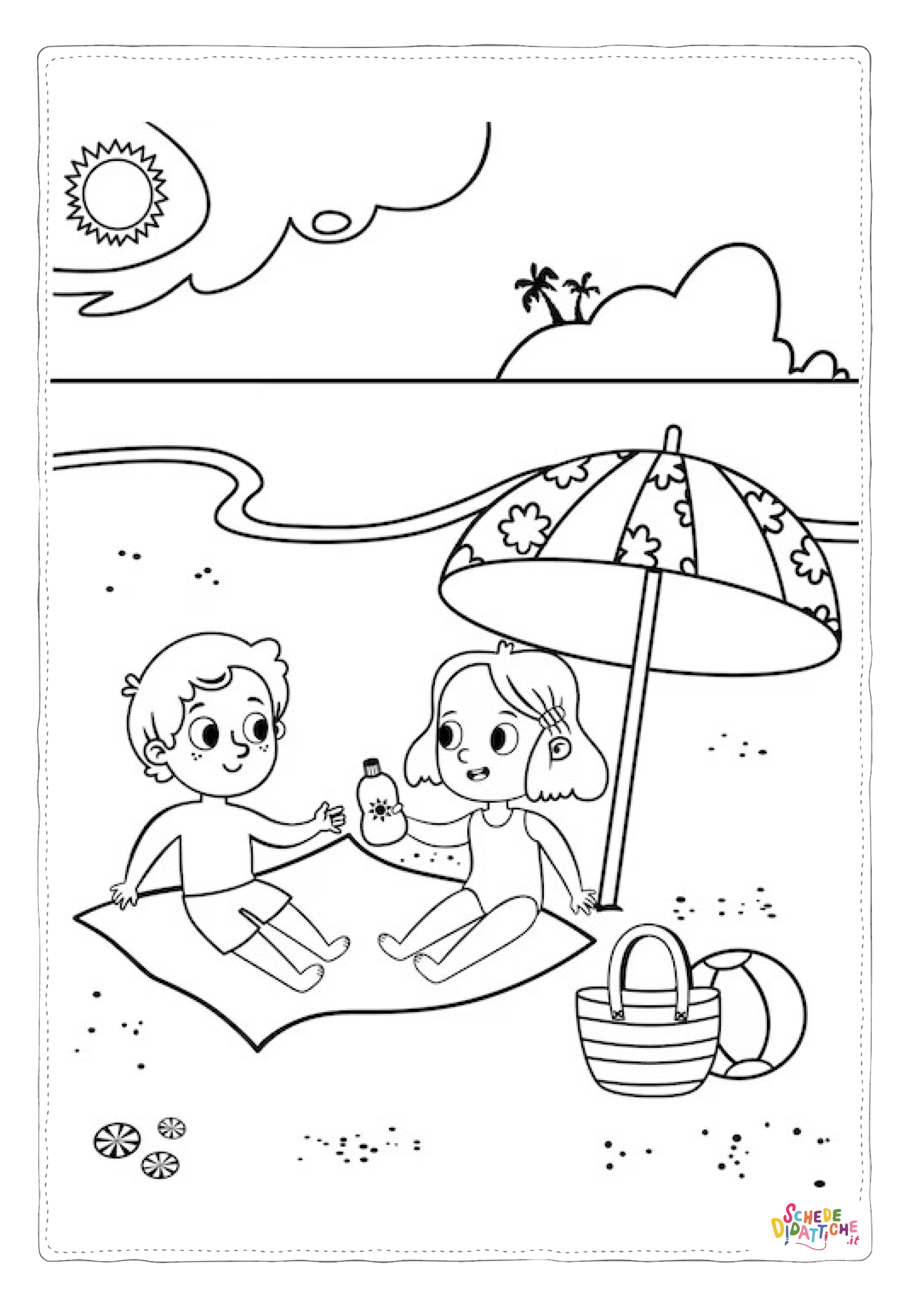 Disegno "Bambini in spiaggia 4" Bambini in spiaggia 4