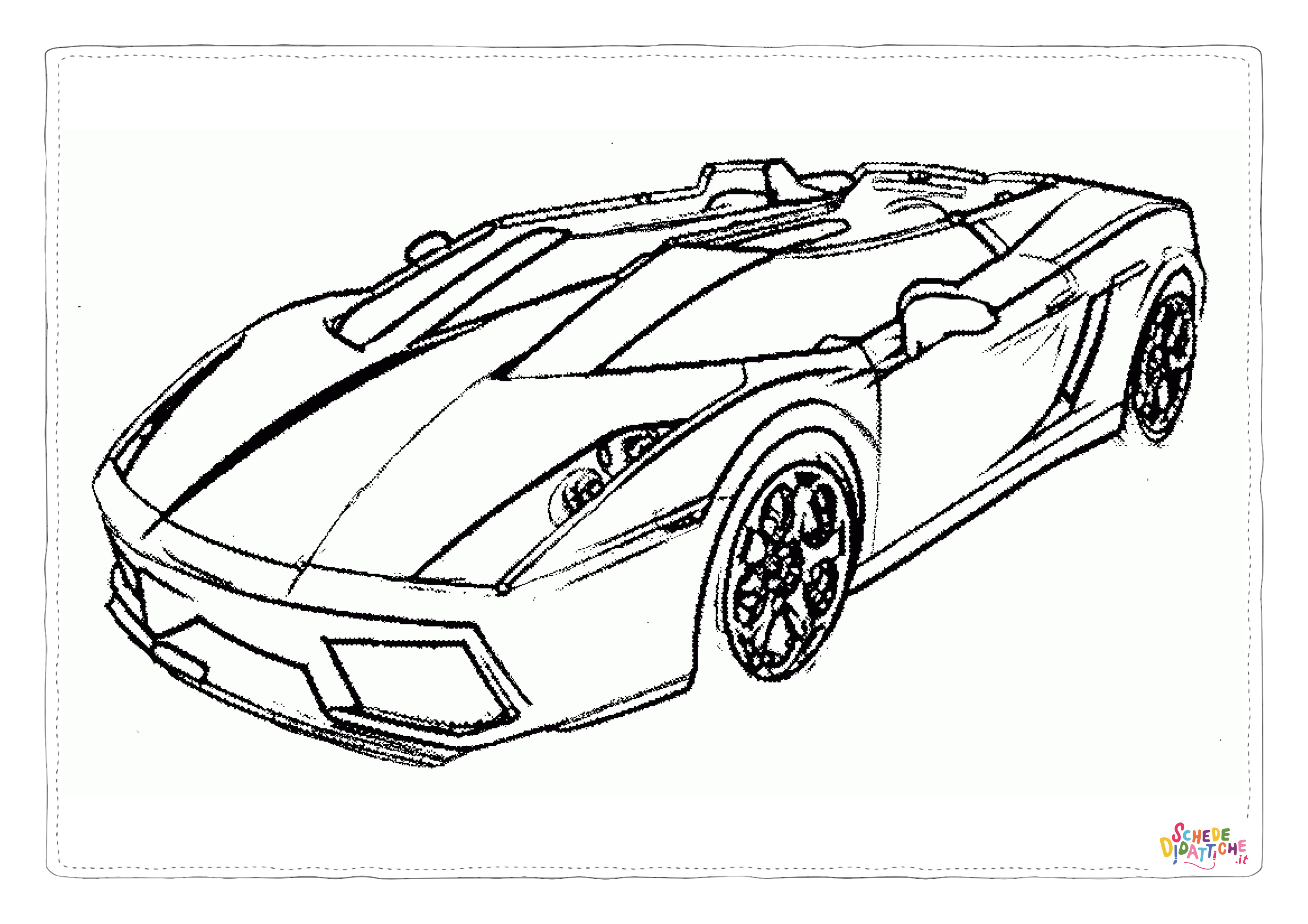 Disegno "Disegno di automobile da stampare e colorare 112" Disegno di automobile da stampare e colorare 112