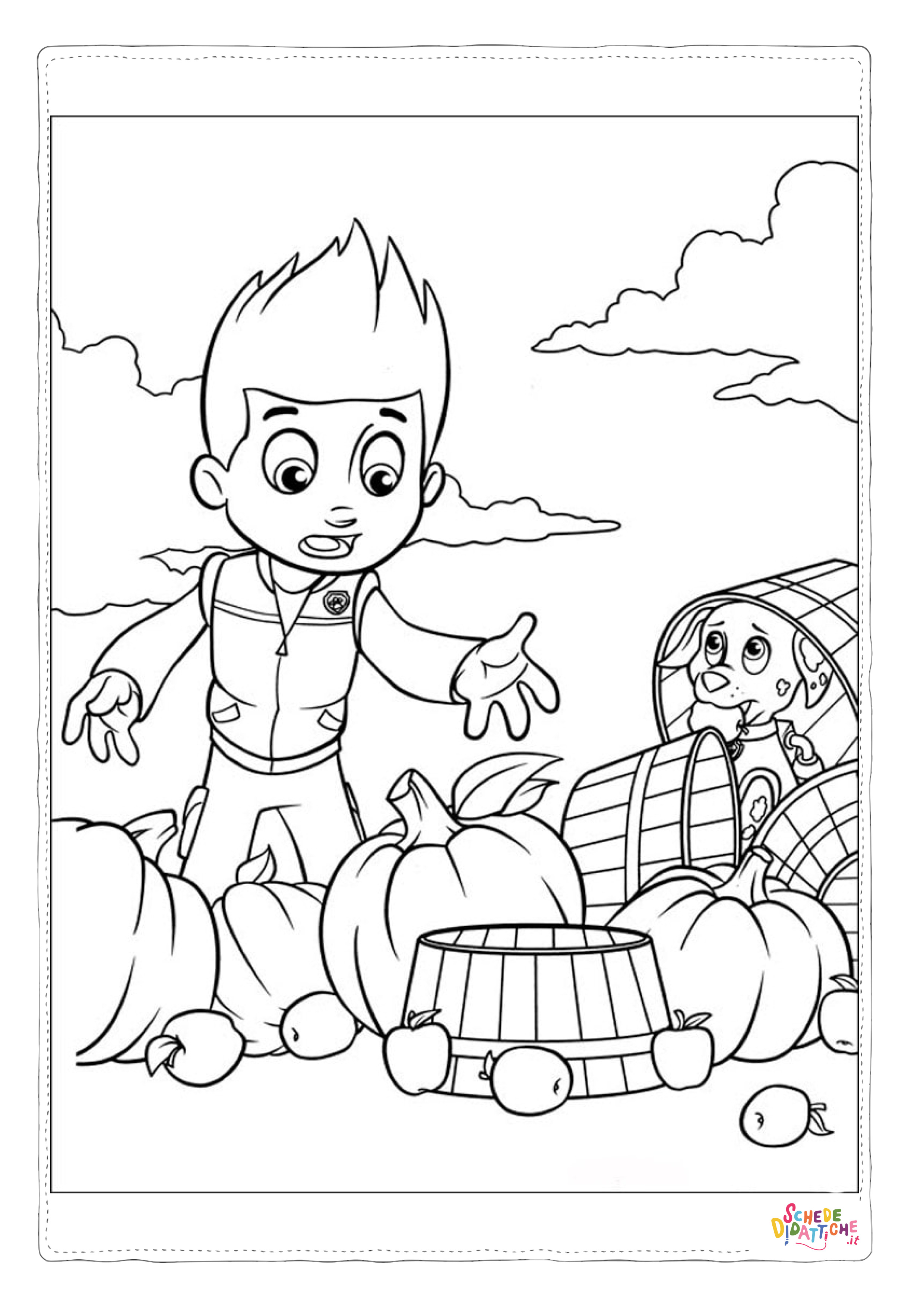 Disegno "Disegno di Paw Patrol - Cane pompiere da stampare e colorare 28" Disegno di Paw Patrol - Cane pompiere da stampare e colorare 28