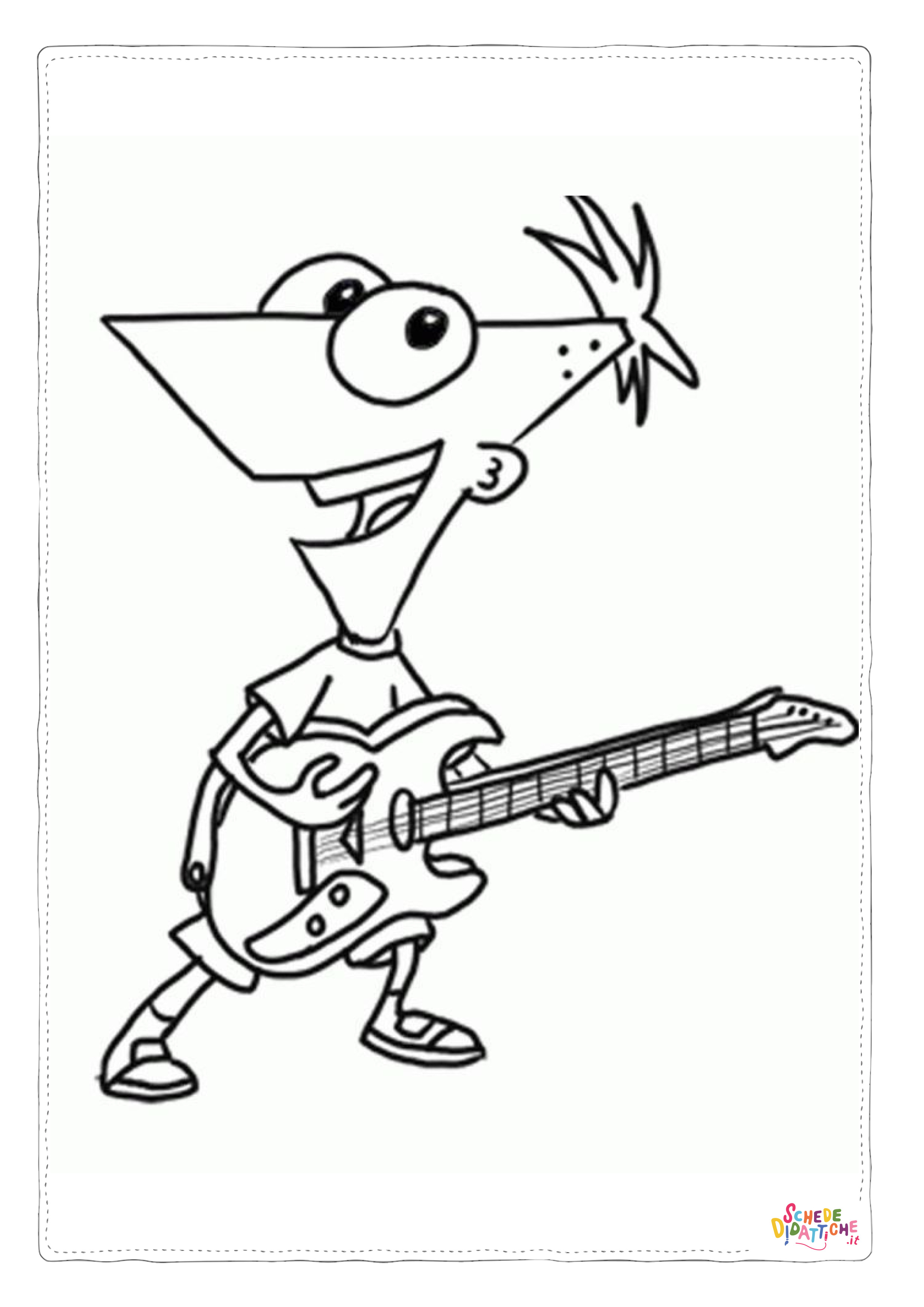 Disegno "Disegno di musicista da stampare e colorare 35" Disegno di musicista da stampare e colorare 35