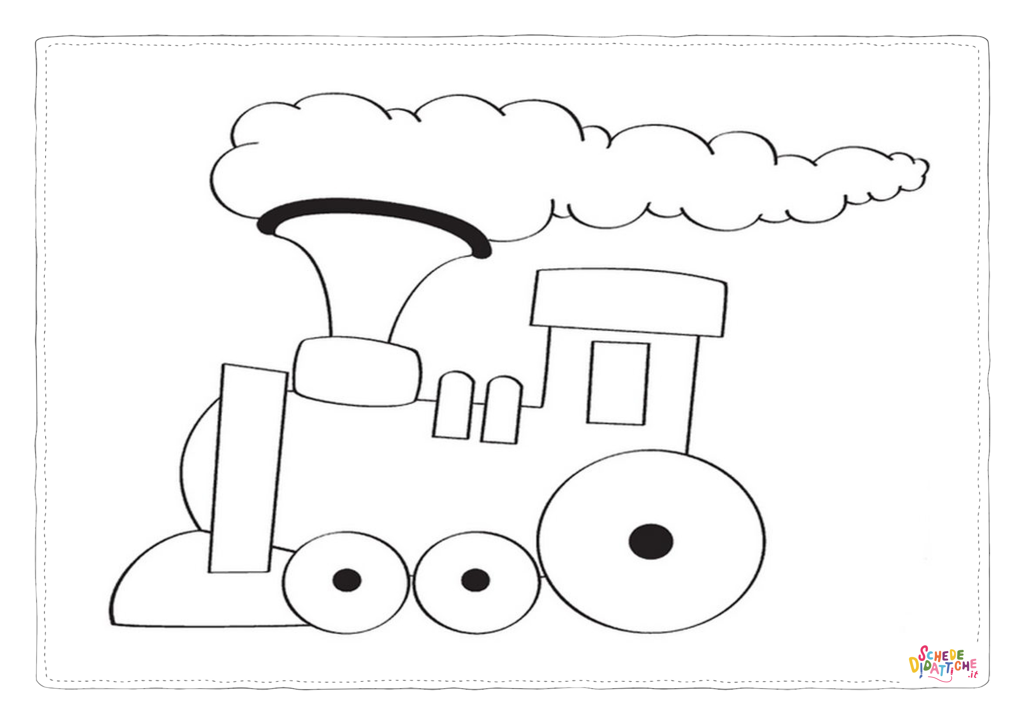 Disegno di treno da stampare e colorare 104