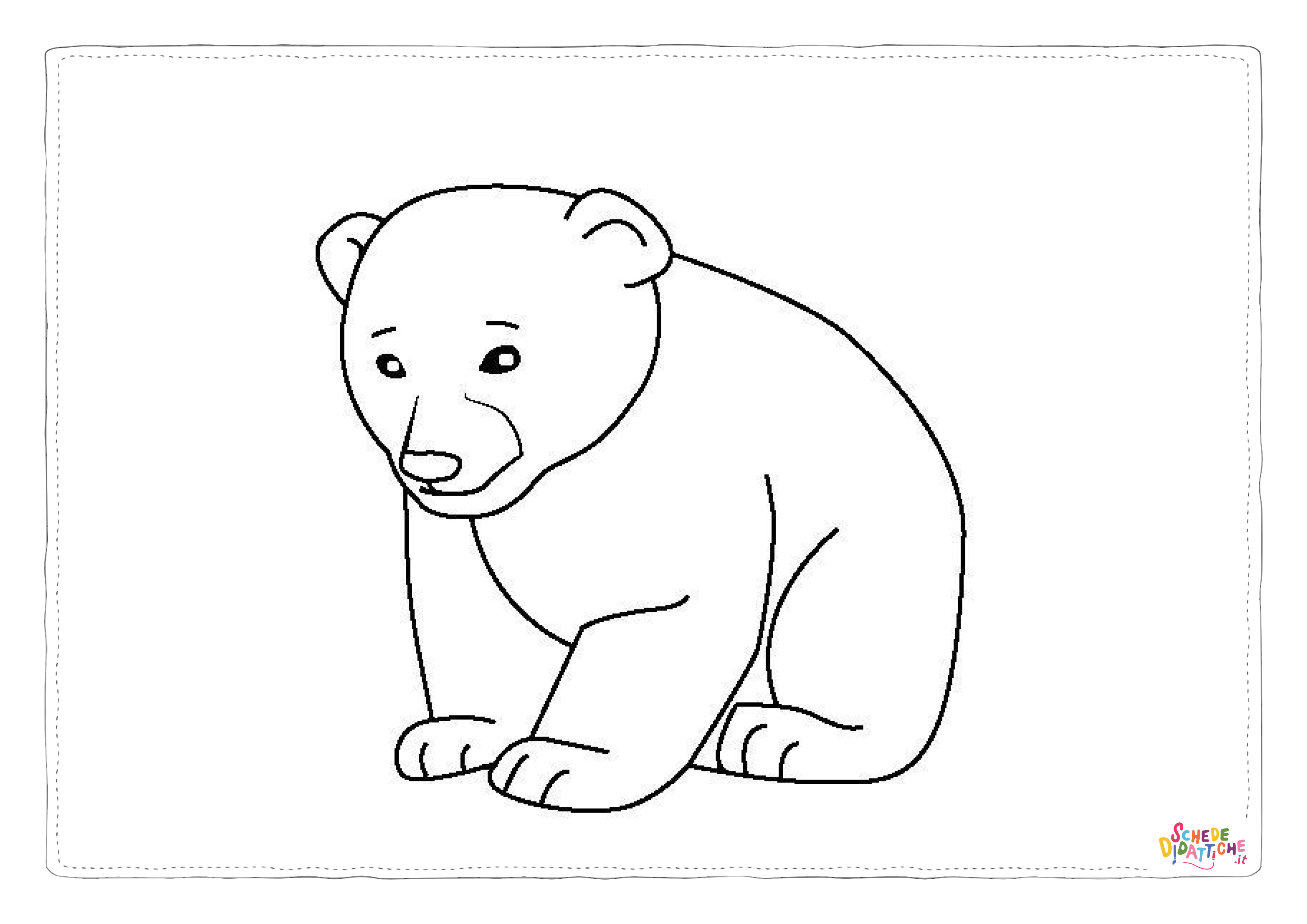 Disegno "Disegno di orso da stampare e colorare 103" Disegno di orso da stampare e colorare 103