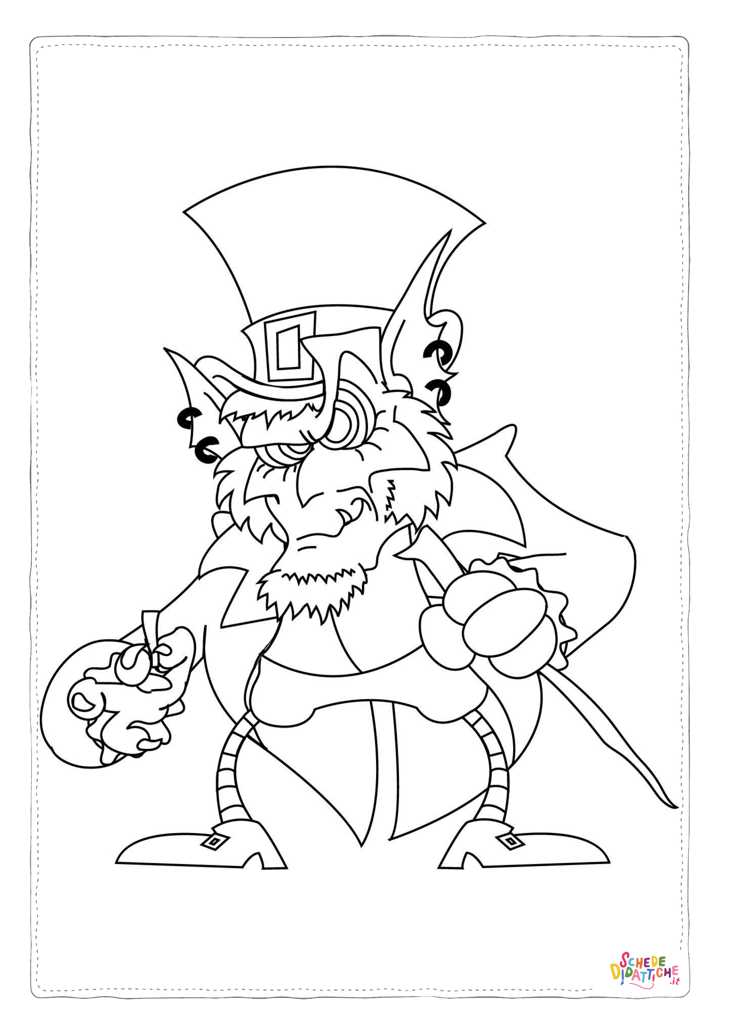 Disegno "Disegno di mostro di Halloween da stampare e colorare 12" Disegno di mostro di Halloween da stampare e colorare 12