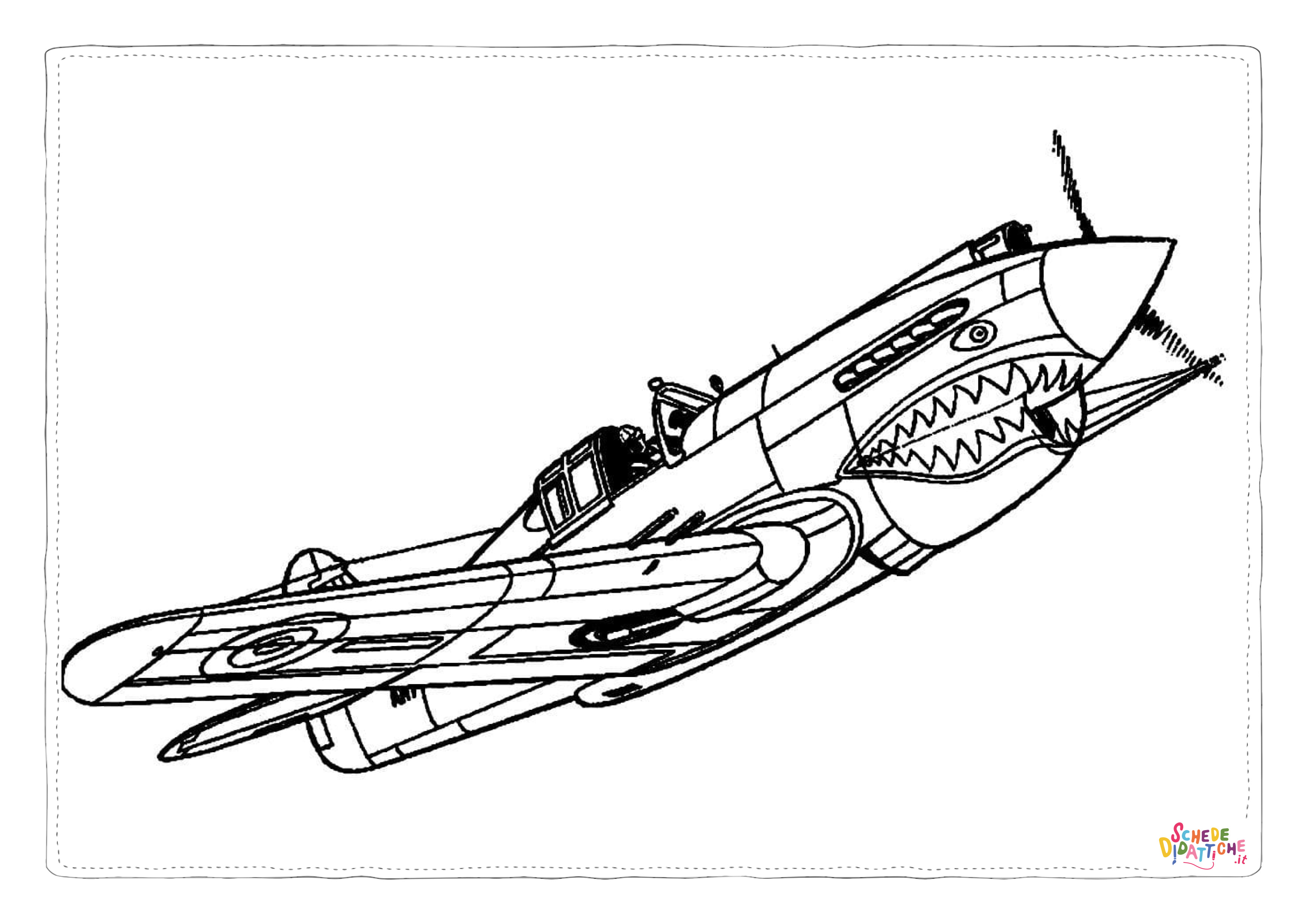 Disegno "Disegno di aereo militare da stampare e colorare 81" Disegno di aereo militare da stampare e colorare 81