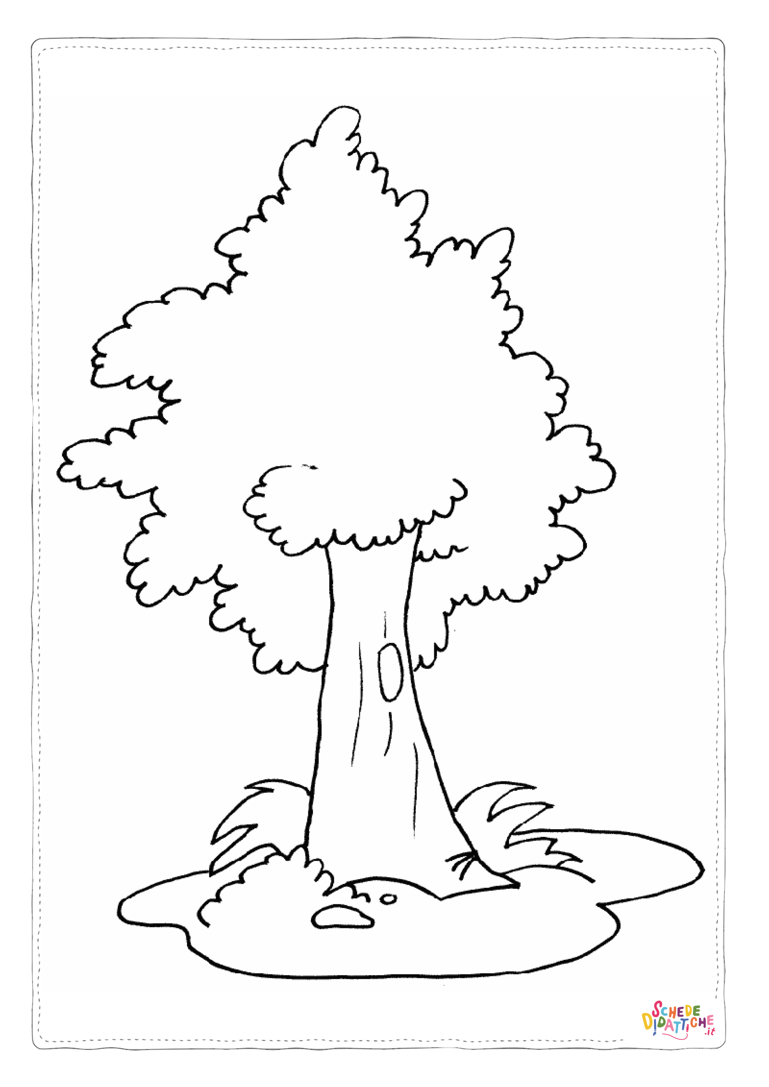 Disegno "Disegno di albero da stampare e colorare 9" Disegno di albero da stampare e colorare 9