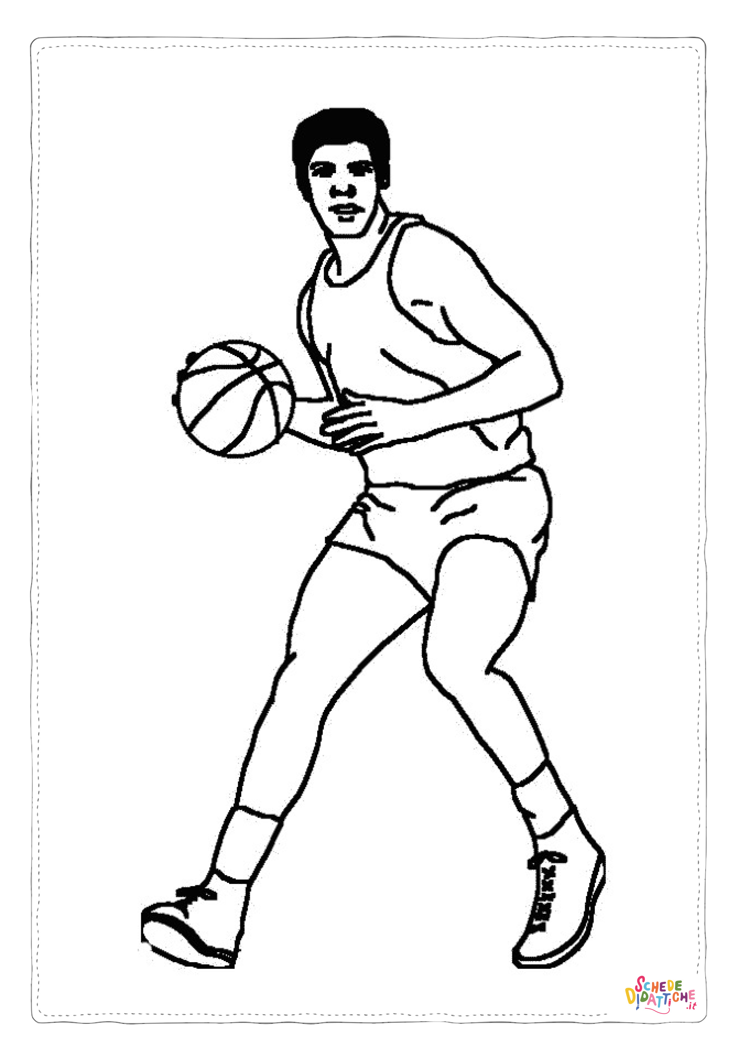 Disegno di basket da stampare e colorare 35