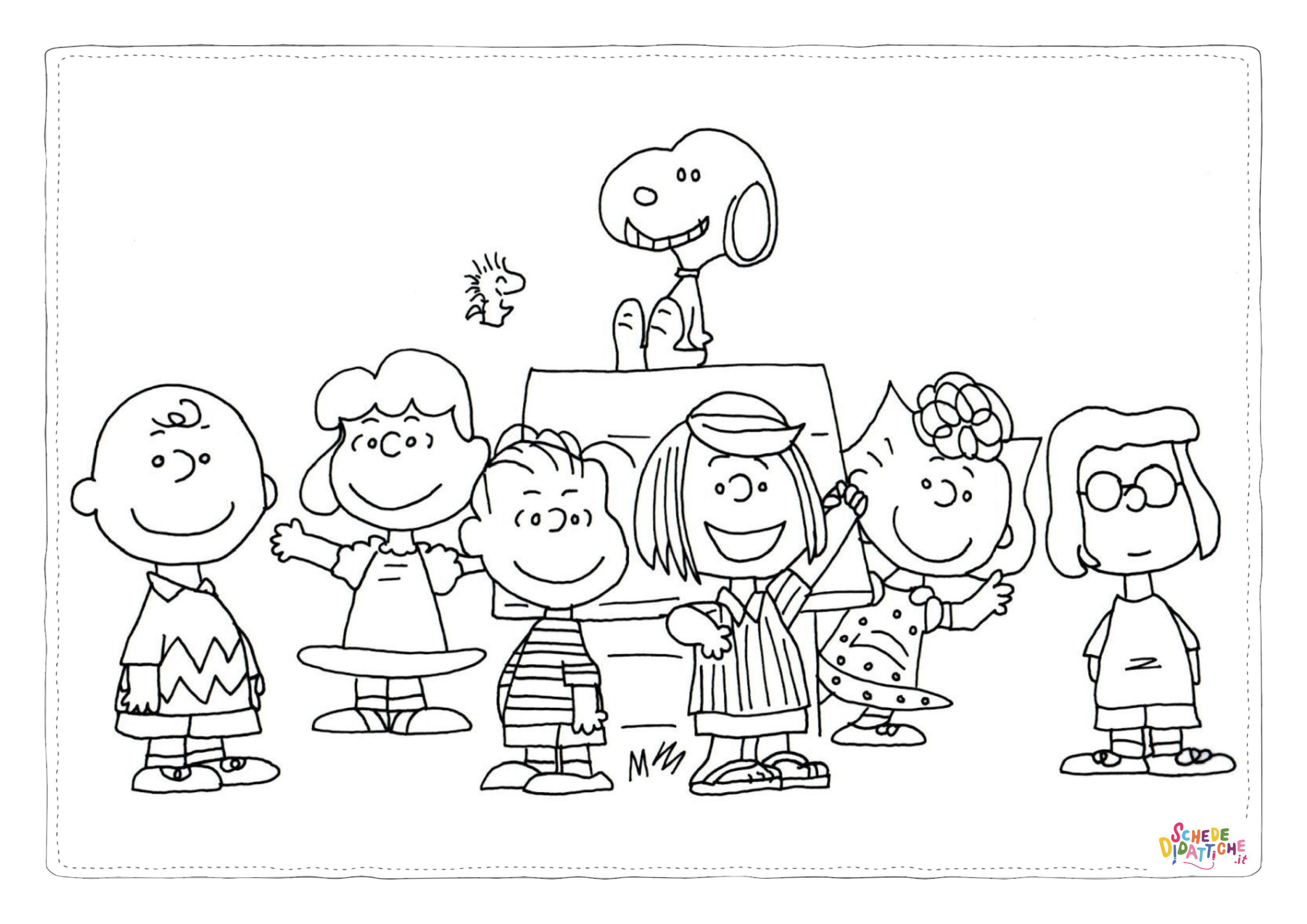 Disegno "Disegno di Snoopy da stampare e colorare 47" Disegno di Snoopy da stampare e colorare 47