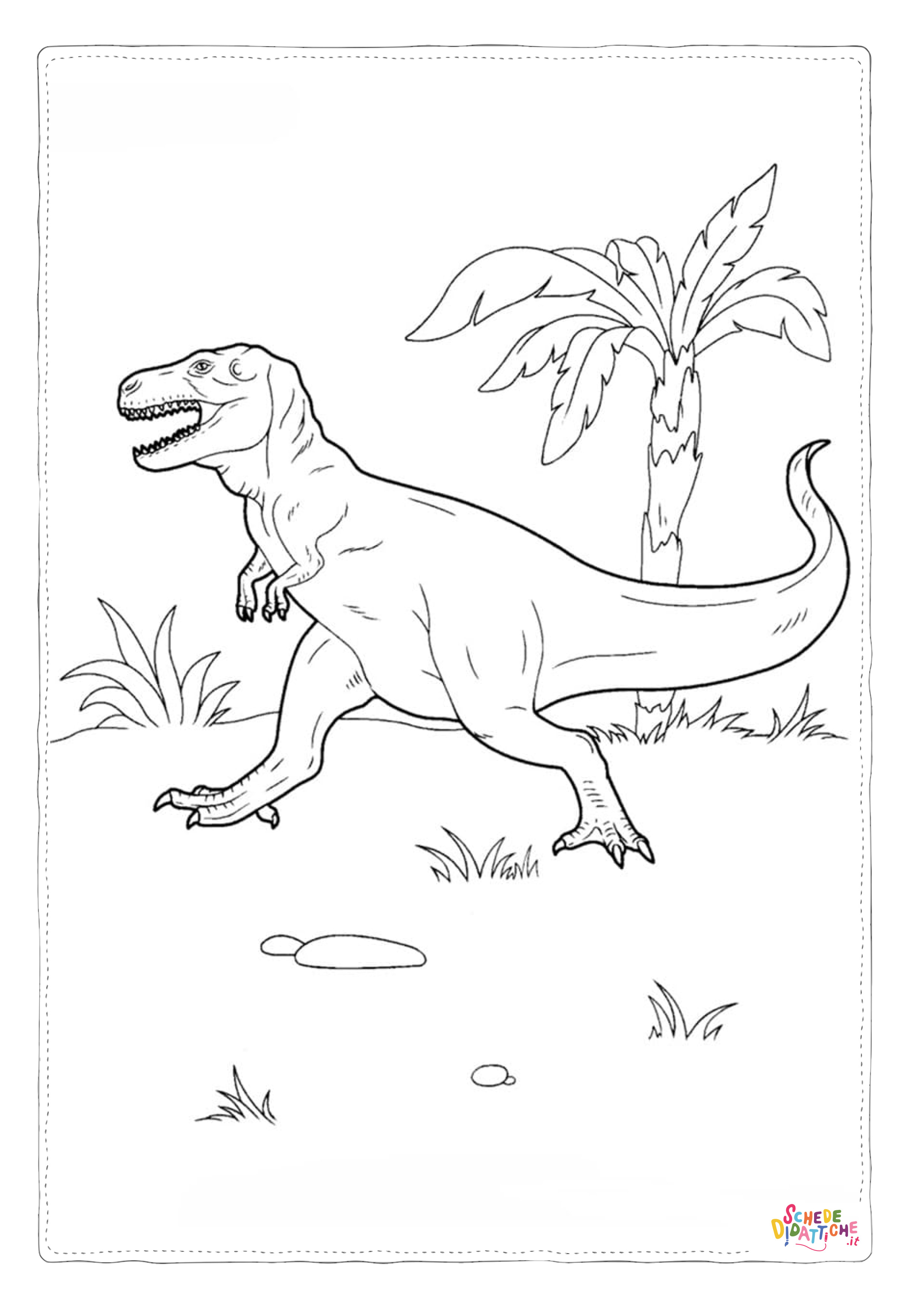 Disegno di Tirannosauro da stampare e colorare 78
