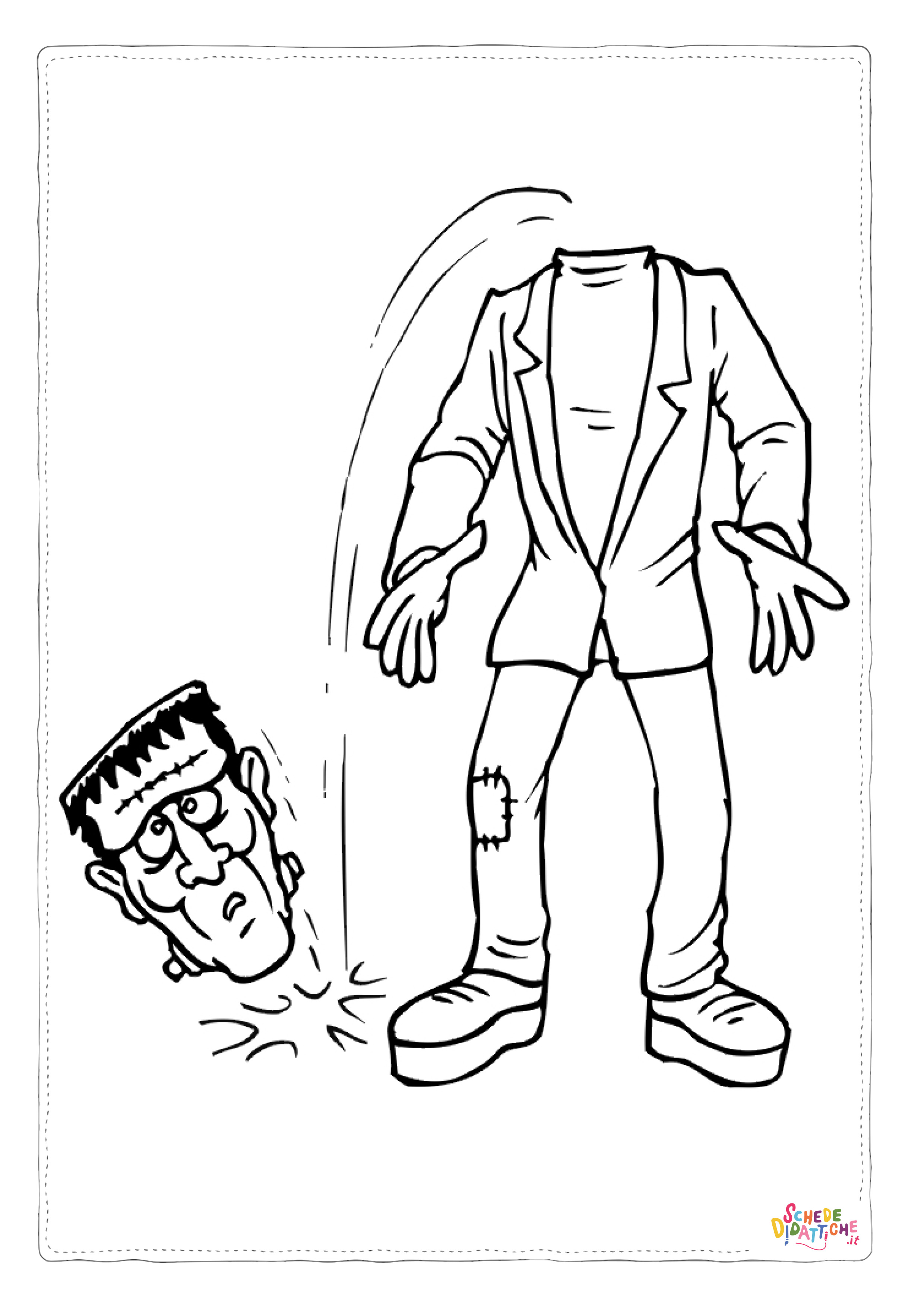Disegno "Disegno di Frankenstein da stampare e colorare 9" Disegno di Frankenstein da stampare e colorare 9