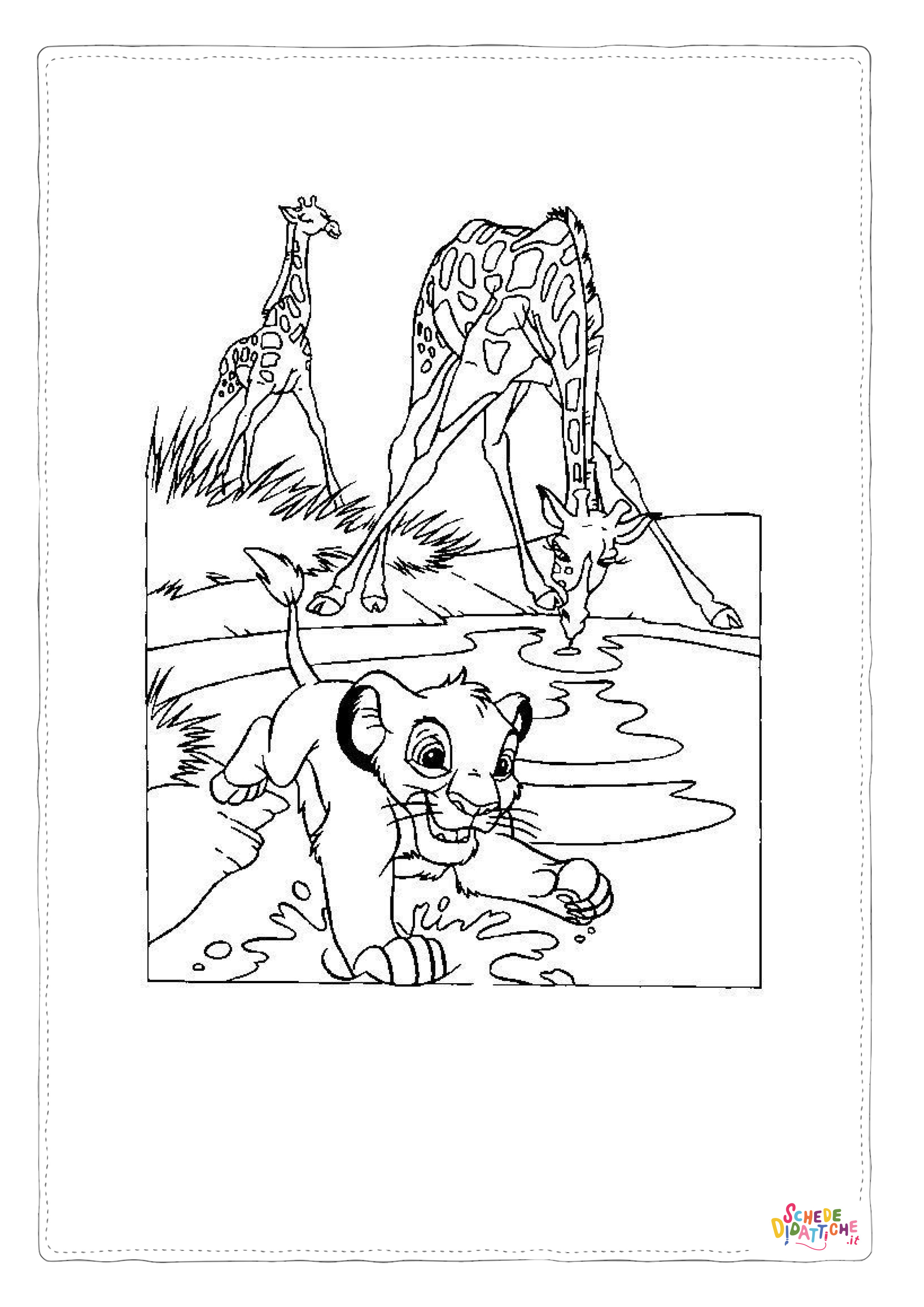 Disegno "Disegno di Re Leone da stampare e colorare 239" Disegno di Re Leone da stampare e colorare 239
