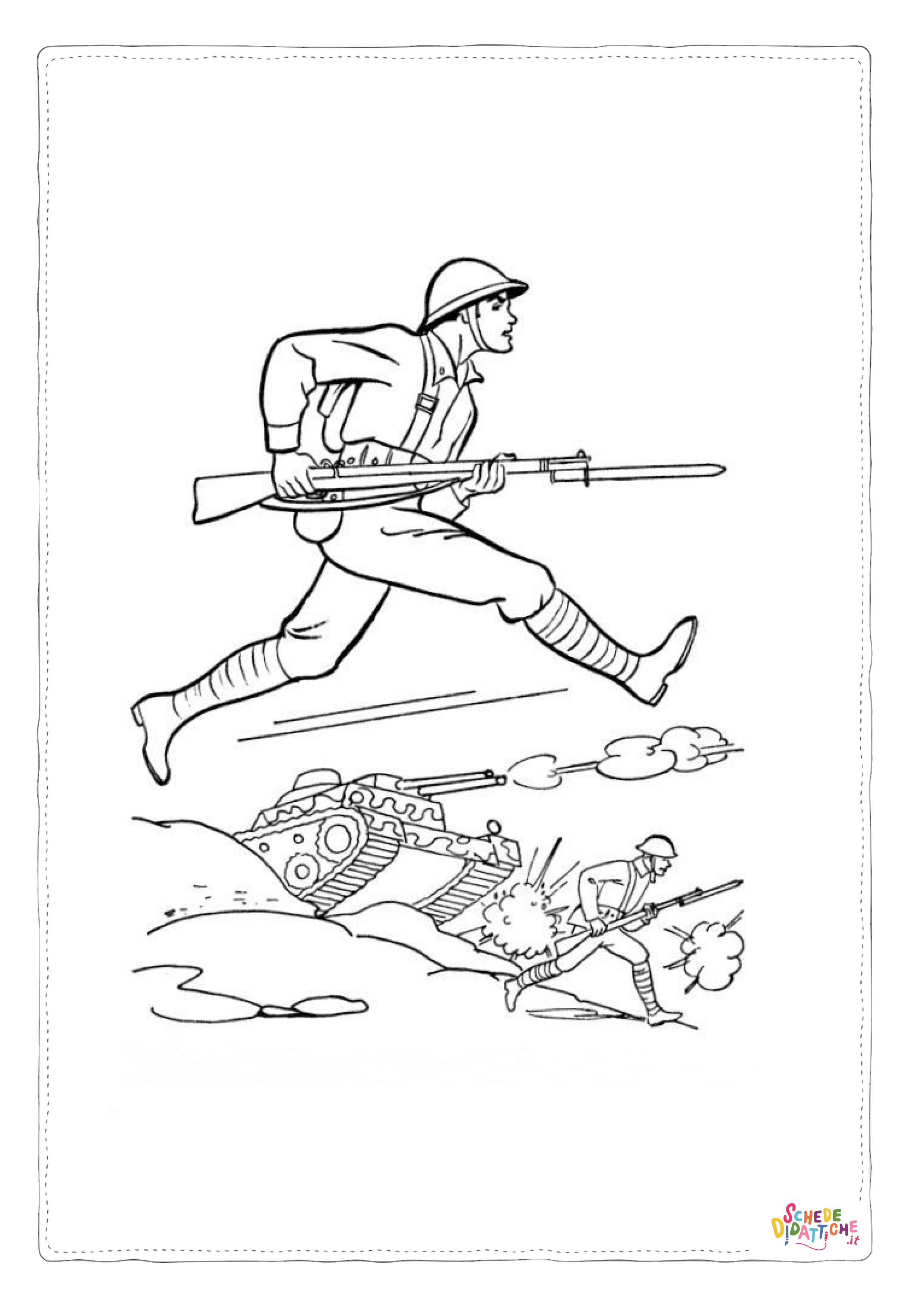 Disegno di soldato da stampare e colorare 34