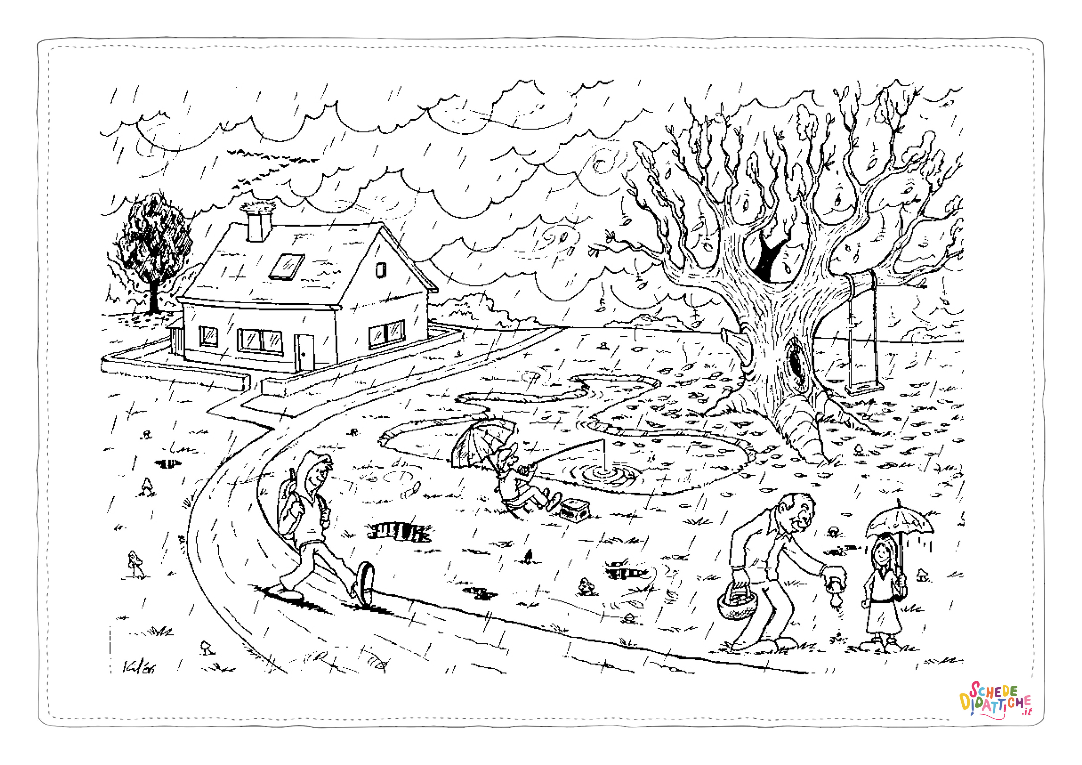 Disegno "Disegno di paesaggio da stampare e colorare 60" Disegno di paesaggio da stampare e colorare 60