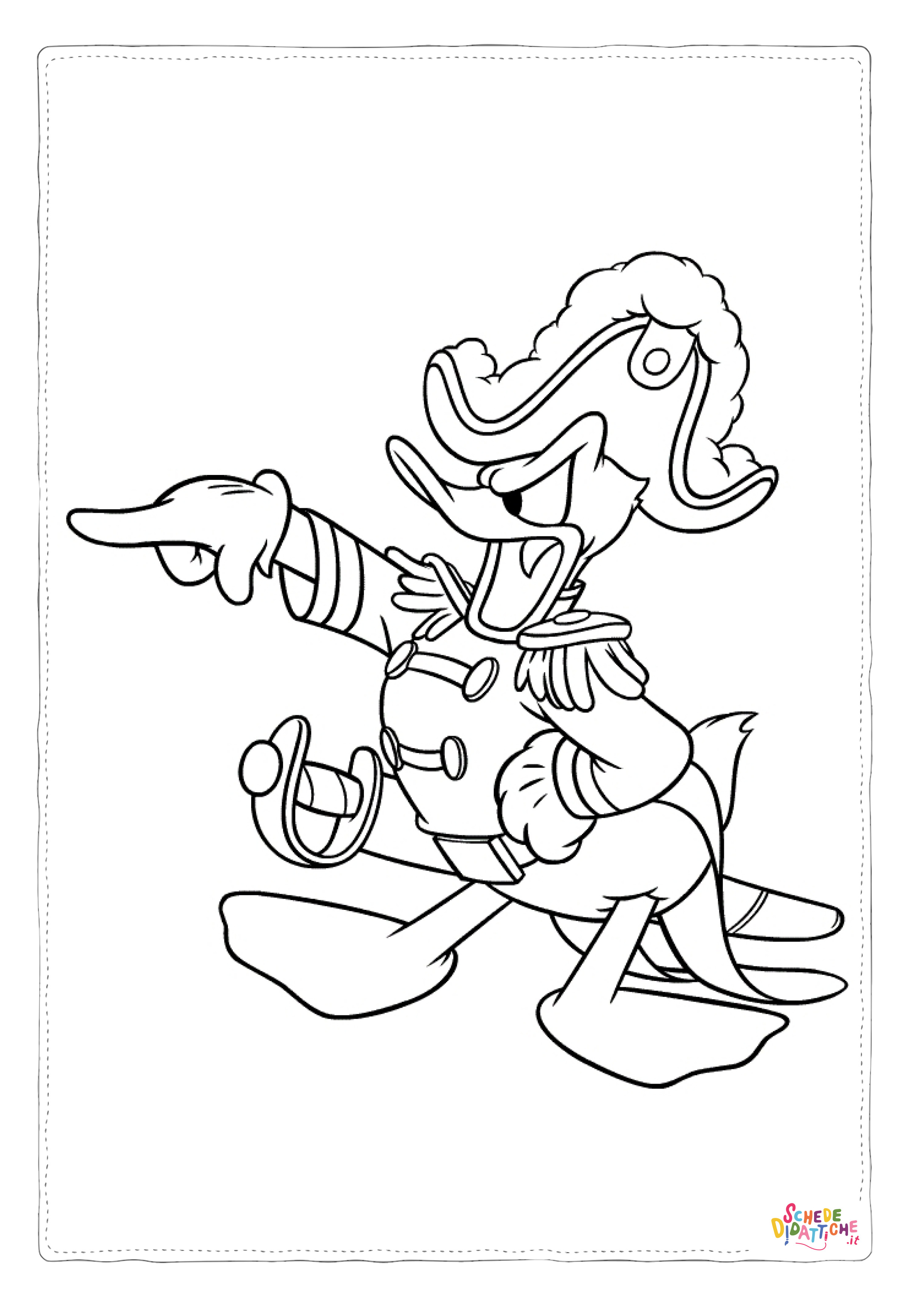 Disegno "Disegno di Paperino da stampare e colorare 26" Disegno di Paperino da stampare e colorare 26