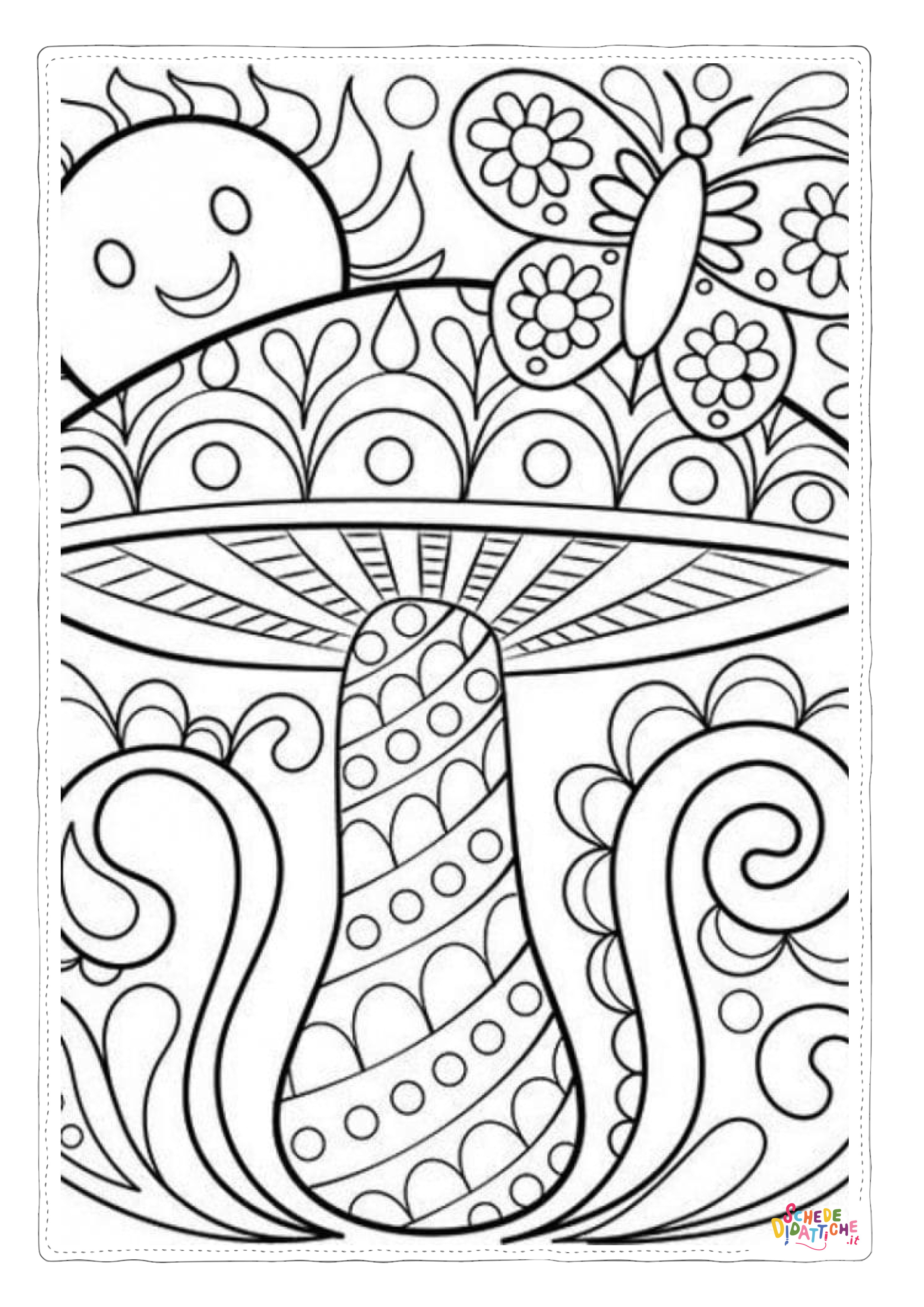Disegno "Disegno di mandala da stampare e colorare 1047" Disegno di mandala da stampare e colorare 1047