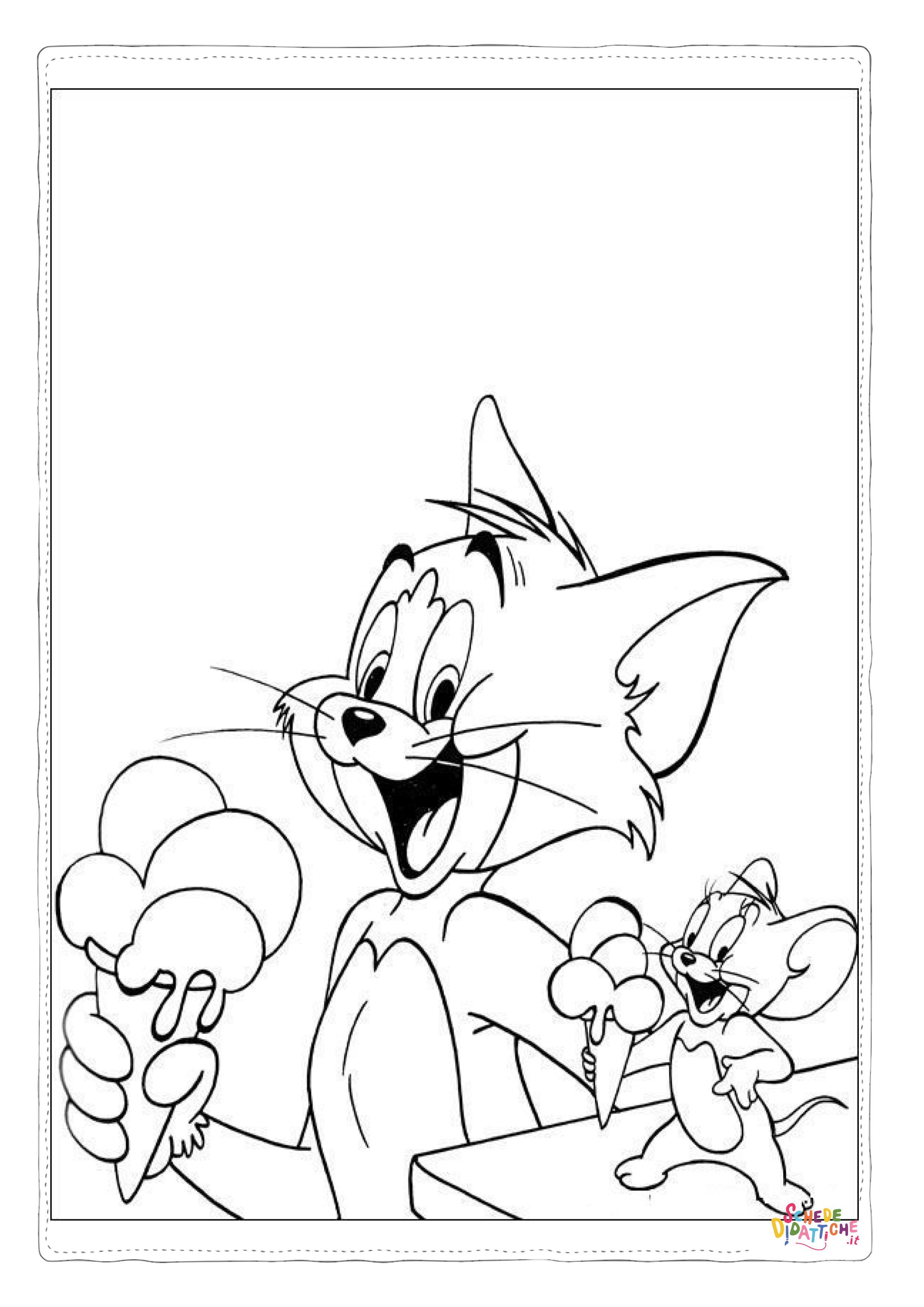 Disegno "Disegno di Tom e Jerry da stampare e colorare 87" Disegno di Tom e Jerry da stampare e colorare 87