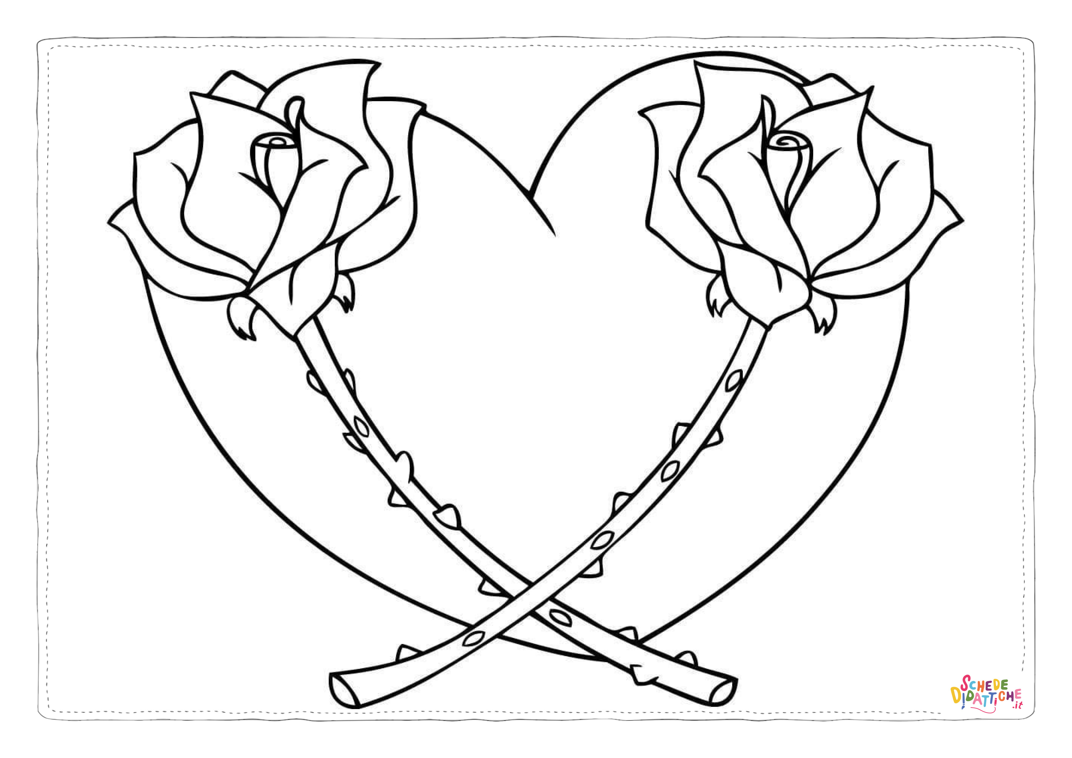 Disegno "Disegno di cuore da stampare e colorare 95" Disegno di cuore da stampare e colorare 95