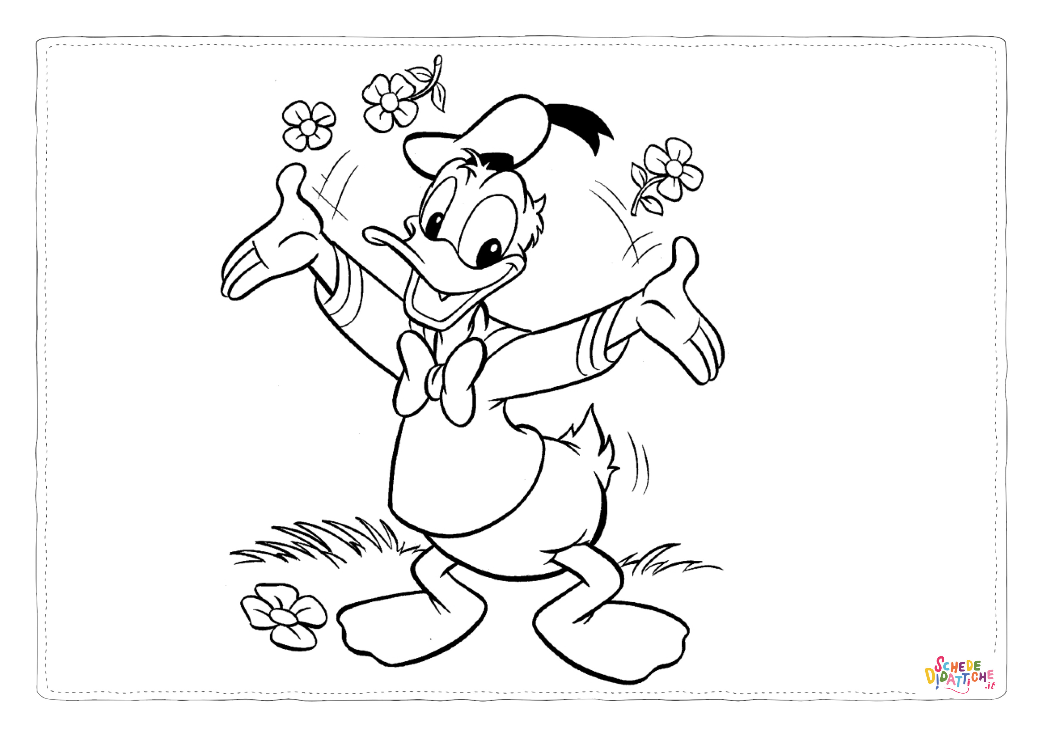 Disegno di Paperino da stampare e colorare 54