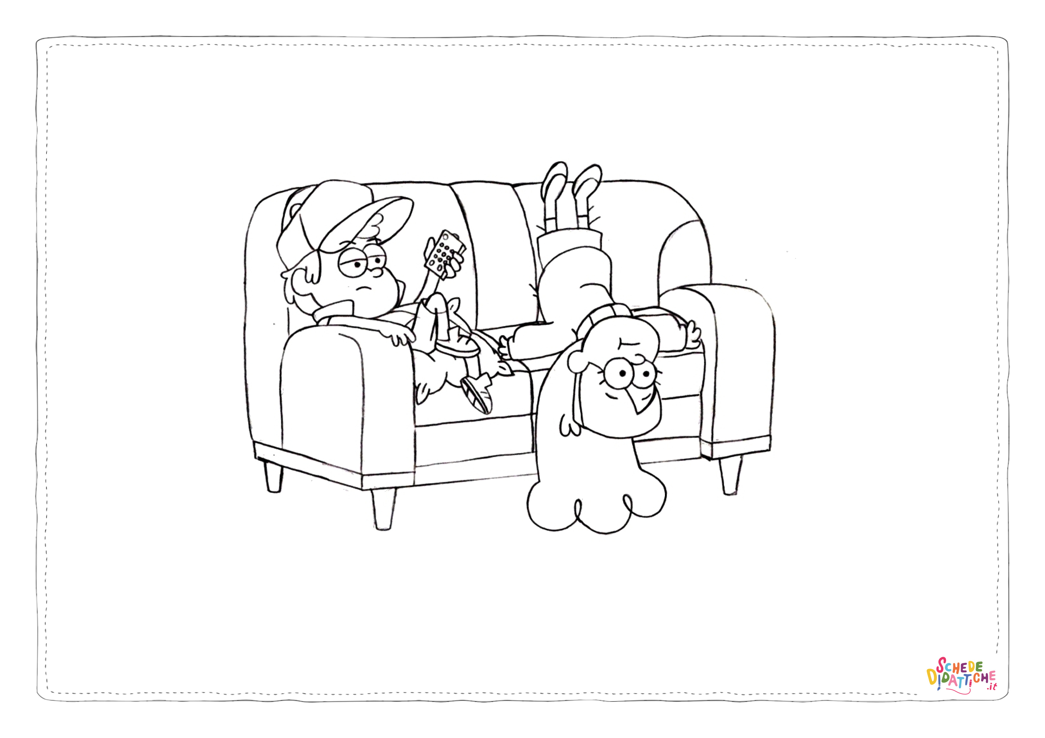 Disegno "Disegno di Gravity Falls da stampare e colorare 2" Disegno di Gravity Falls da stampare e colorare 2