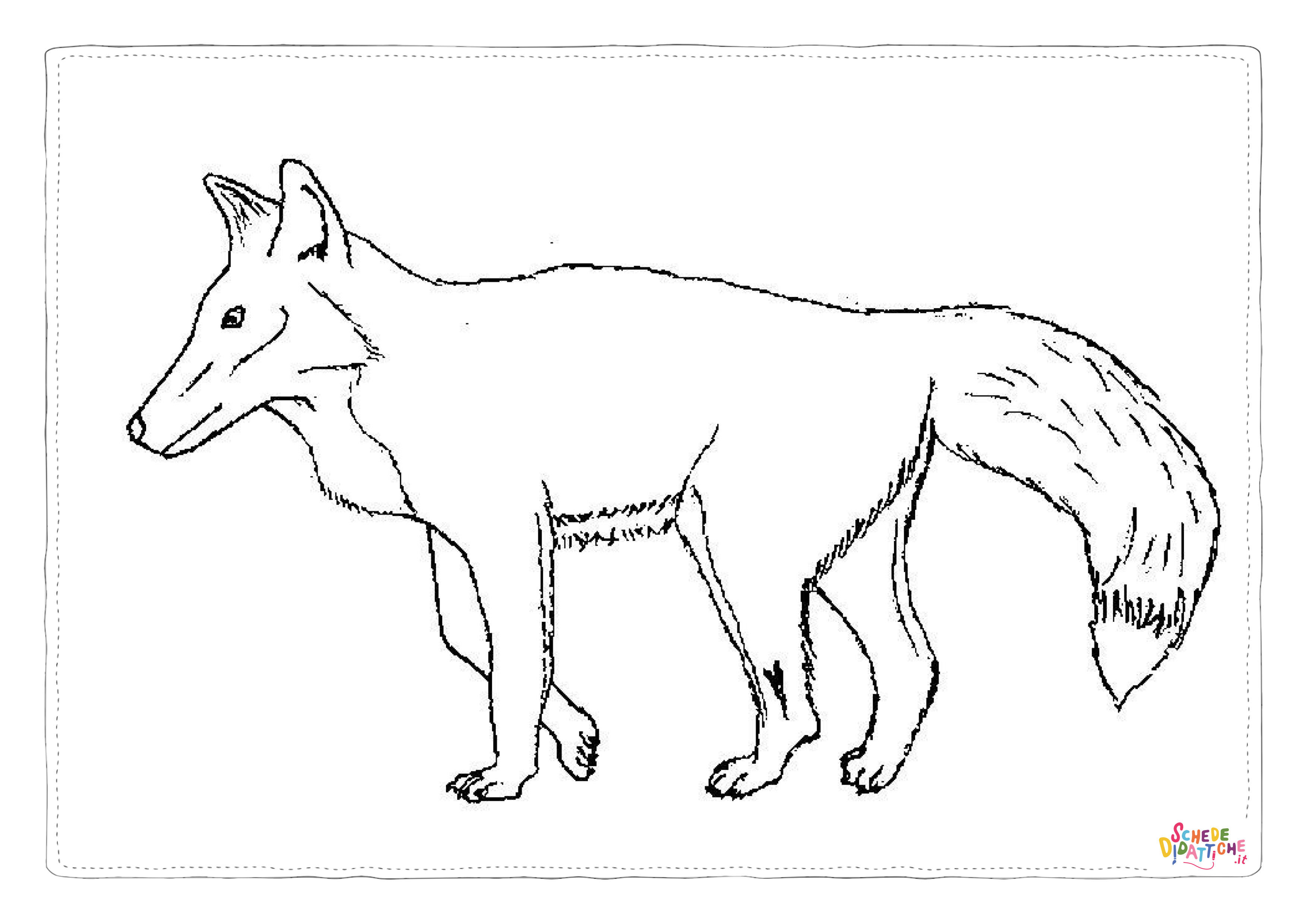 Disegno "Disegno di volpe da stampare e colorare 114" Disegno di volpe da stampare e colorare 114