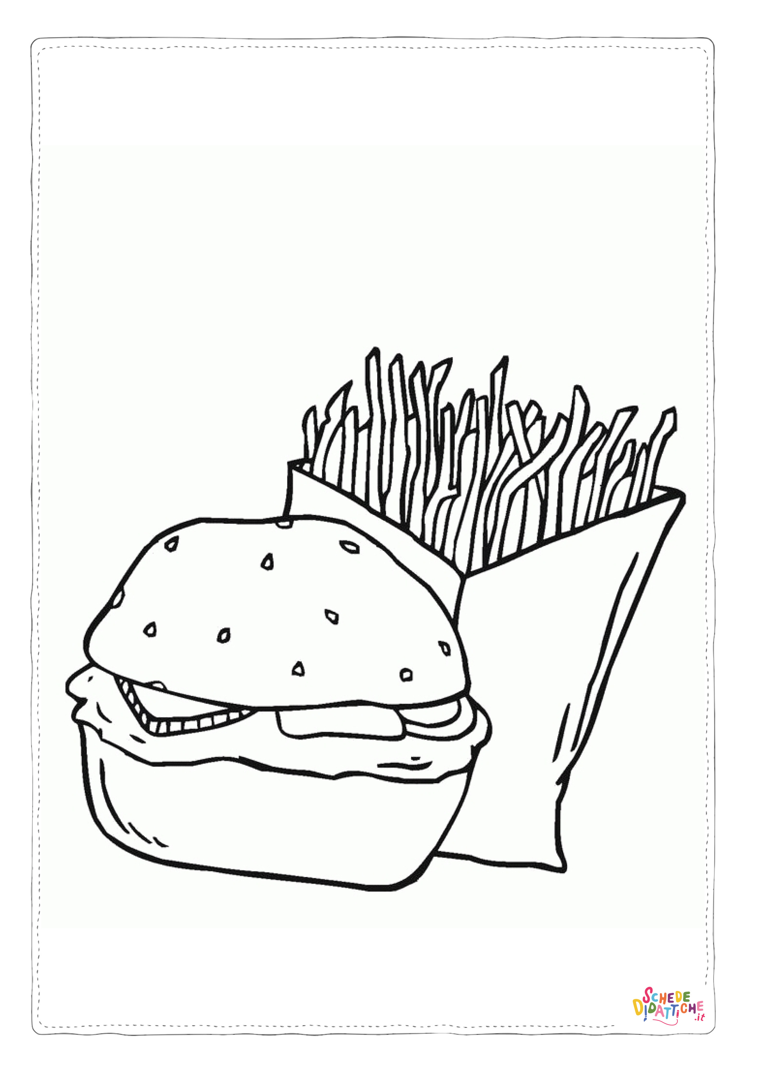 Disegno "Disegno di fast food da stampare e colorare 6" Disegno di fast food da stampare e colorare 6