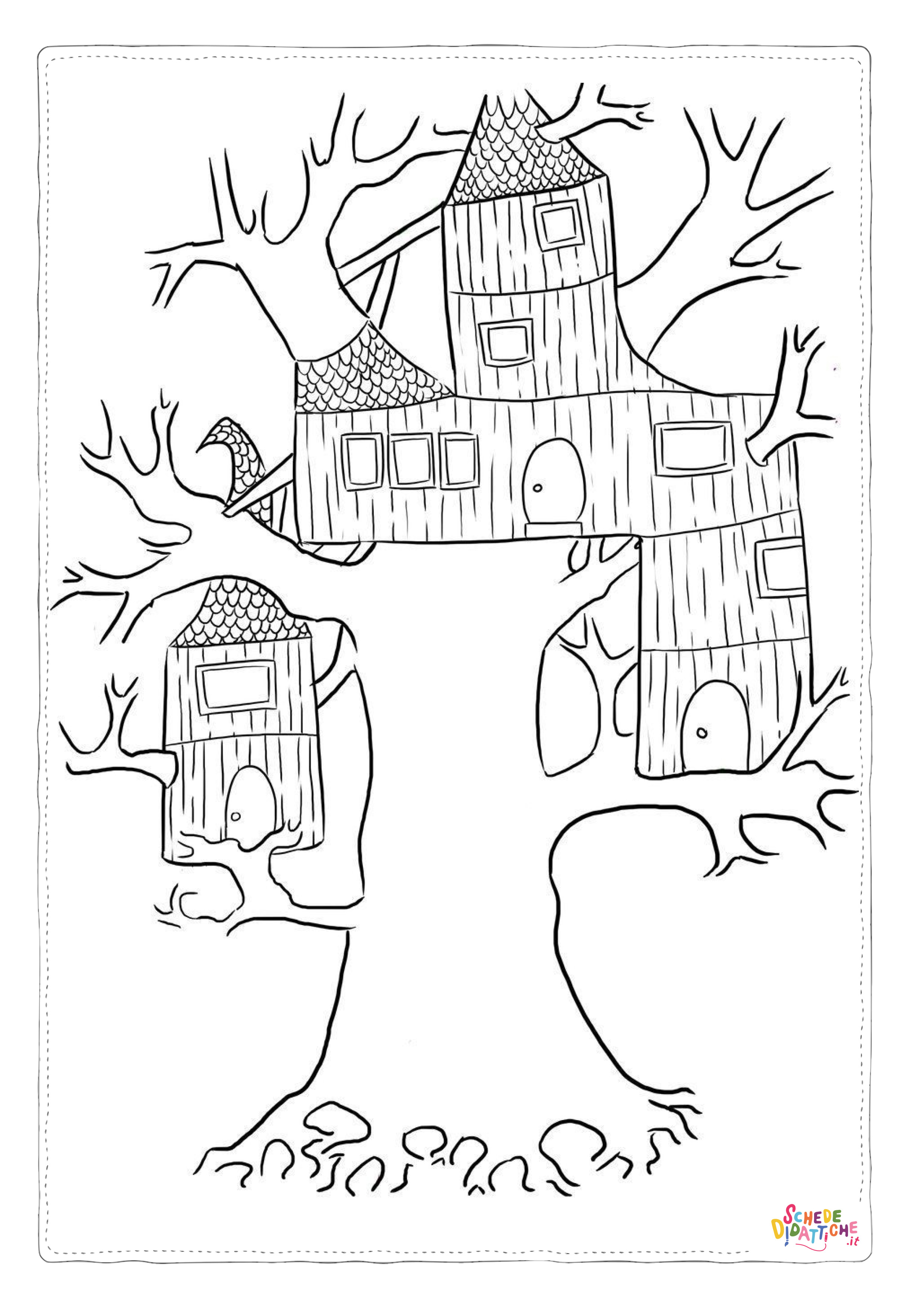 Disegno "Disegno di casa infestata da stampare e colorare 24" Disegno di casa infestata da stampare e colorare 24