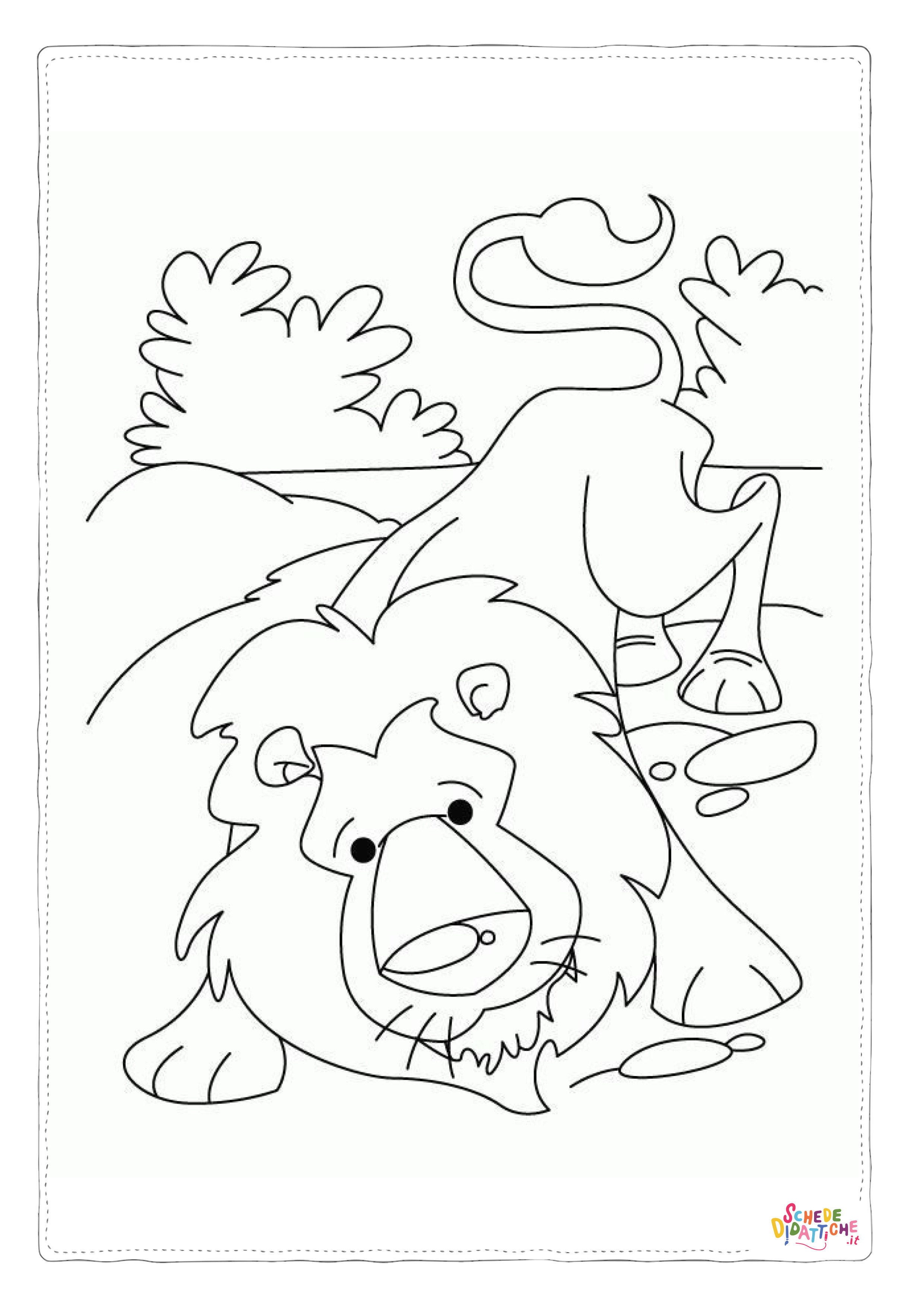 Disegno "Disegno di Re Leone da stampare e colorare 245" Disegno di Re Leone da stampare e colorare 245