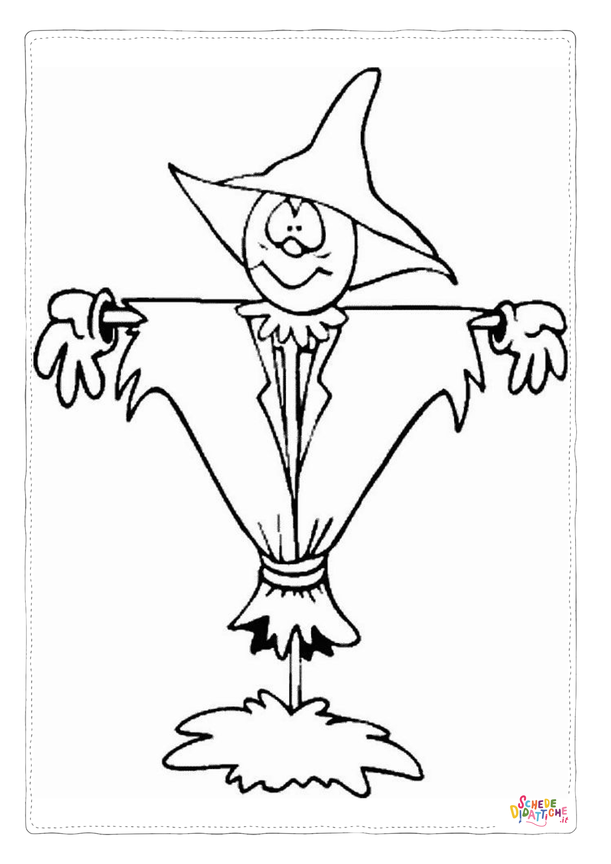 Disegno "Disegno di spaventapasseri da stampare e colorare 18" Disegno di spaventapasseri da stampare e colorare 18