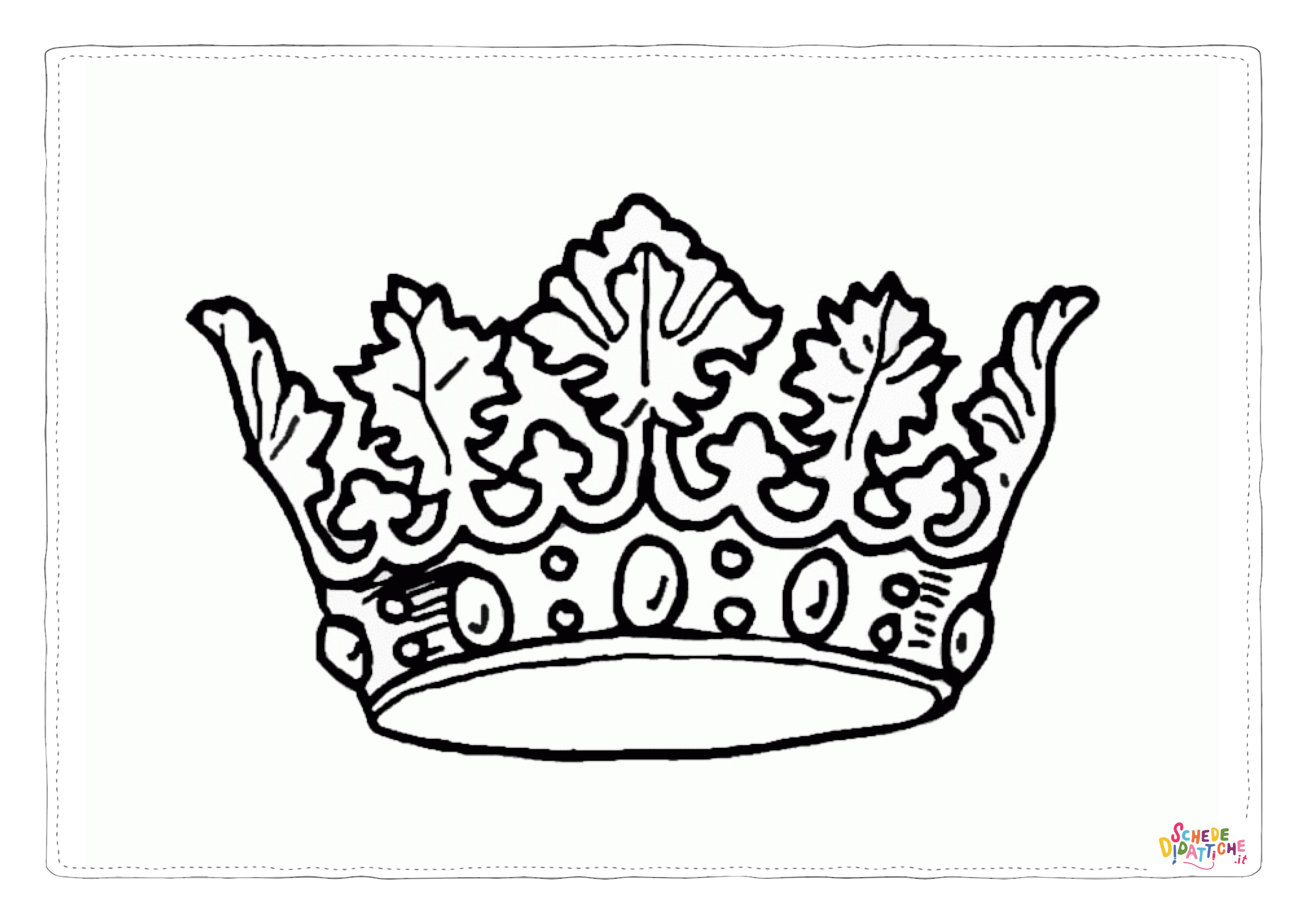 Disegno "Disegno di corona reale da stampare e colorare 12" Disegno di corona reale da stampare e colorare 12
