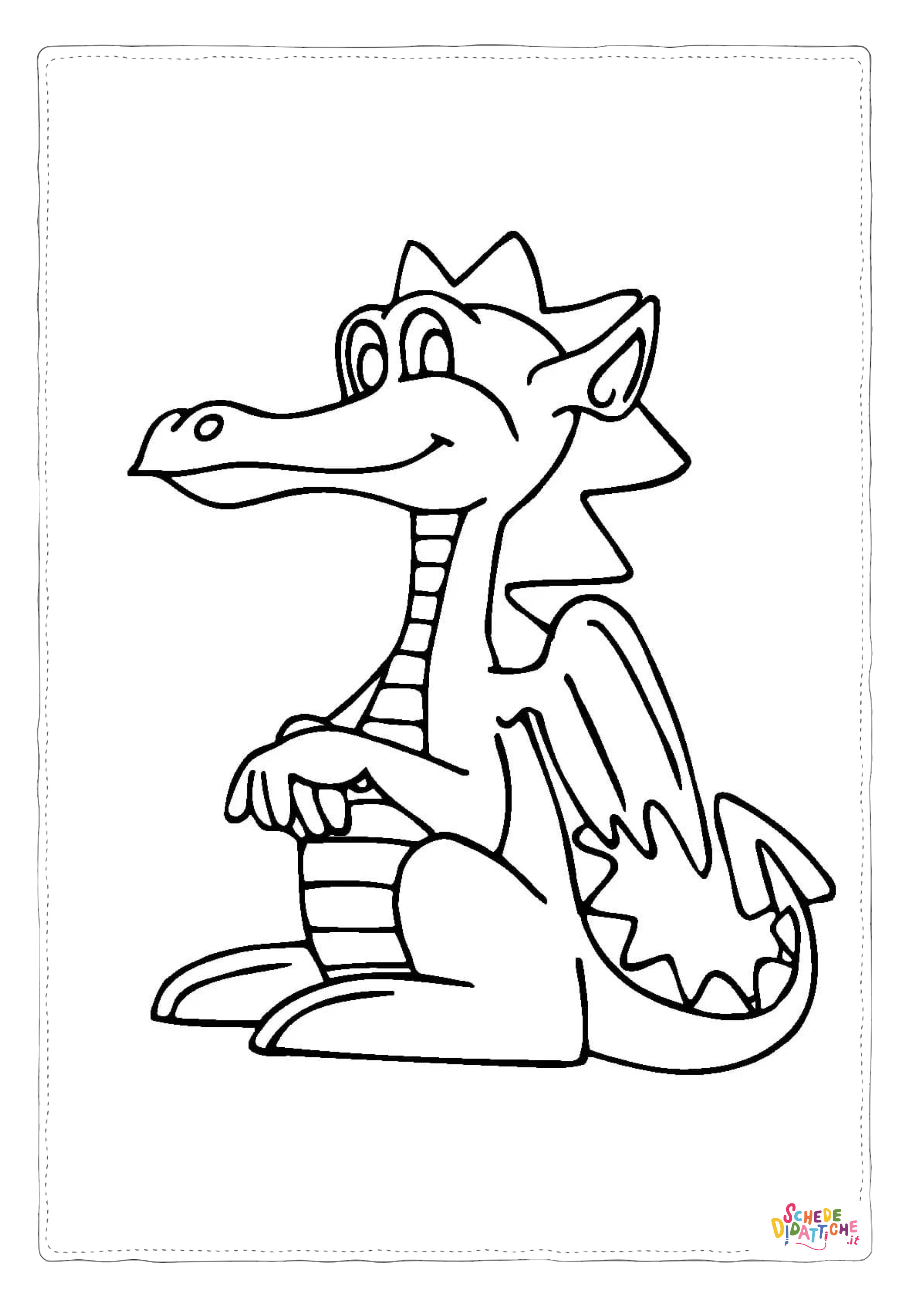 Disegno "Disegno di dragone da stampare e colorare 216" Disegno di dragone da stampare e colorare 216