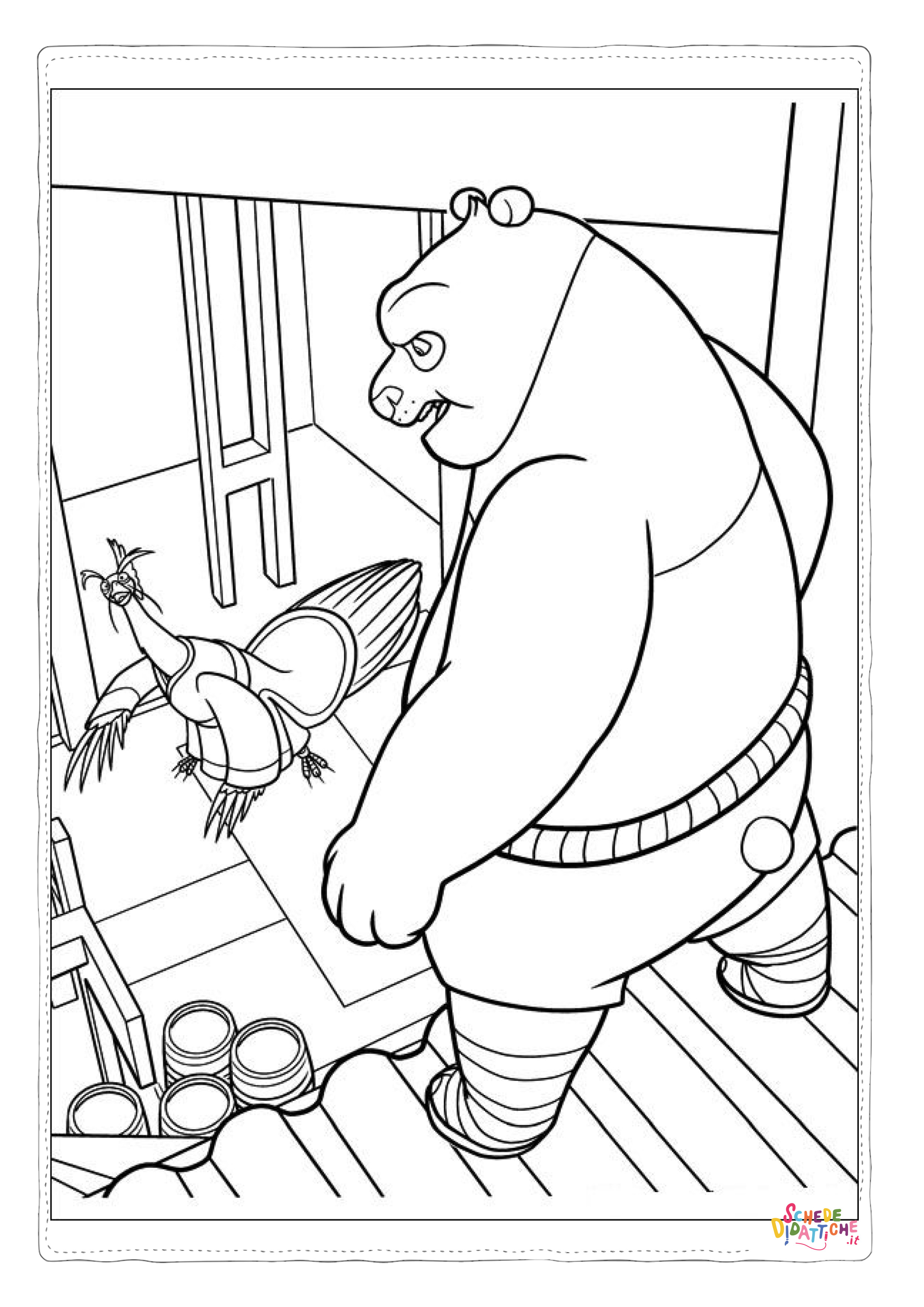 Disegno di Kung Fu Panda da stampare e colorare 22
