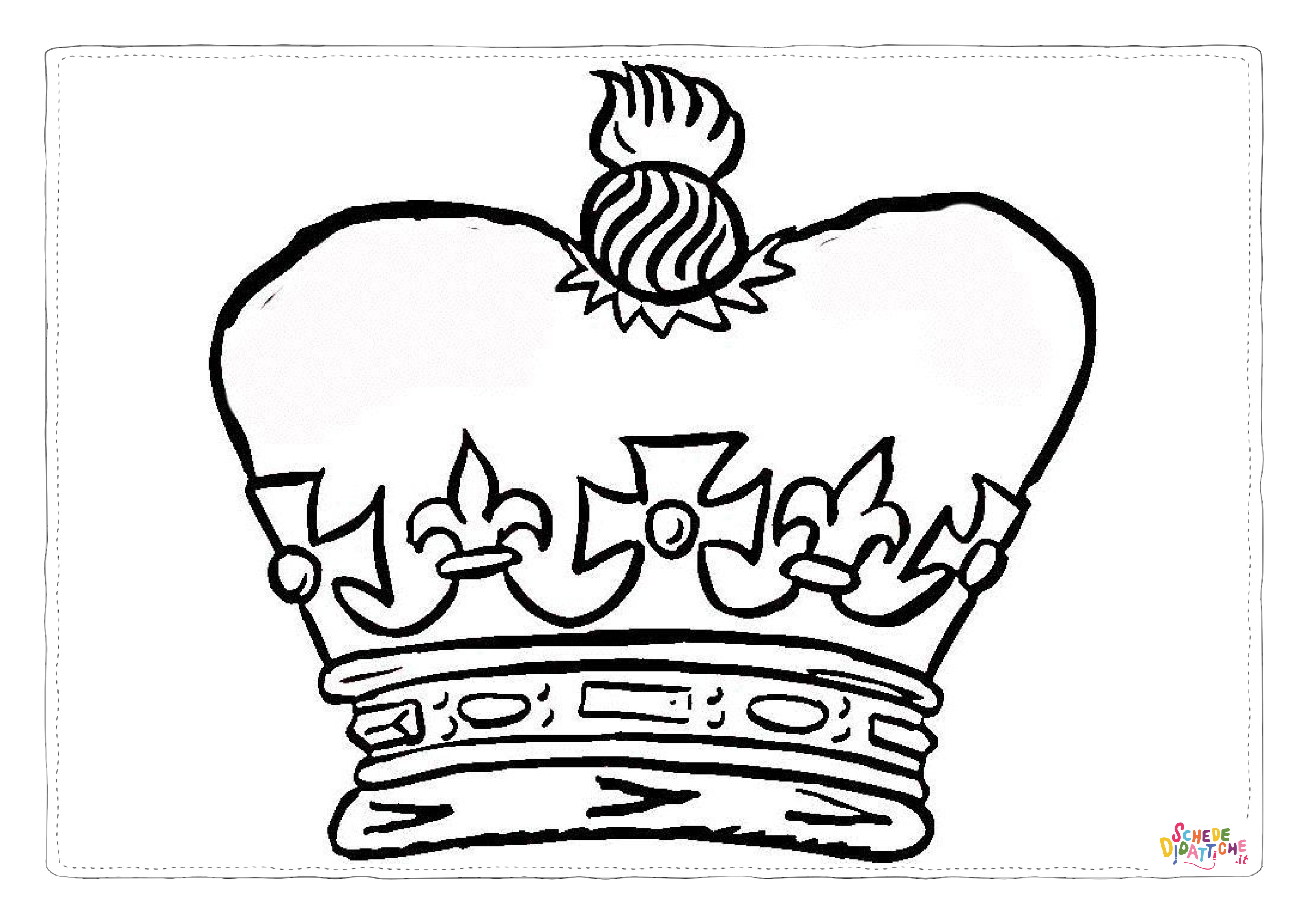 Disegno "Disegno di corona reale da stampare e colorare 5" Disegno di corona reale da stampare e colorare 5